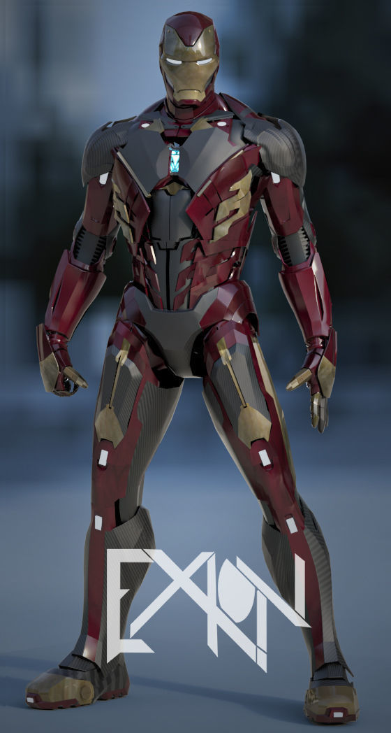 Iron Man MK00 Stealth Armor 3D model_1