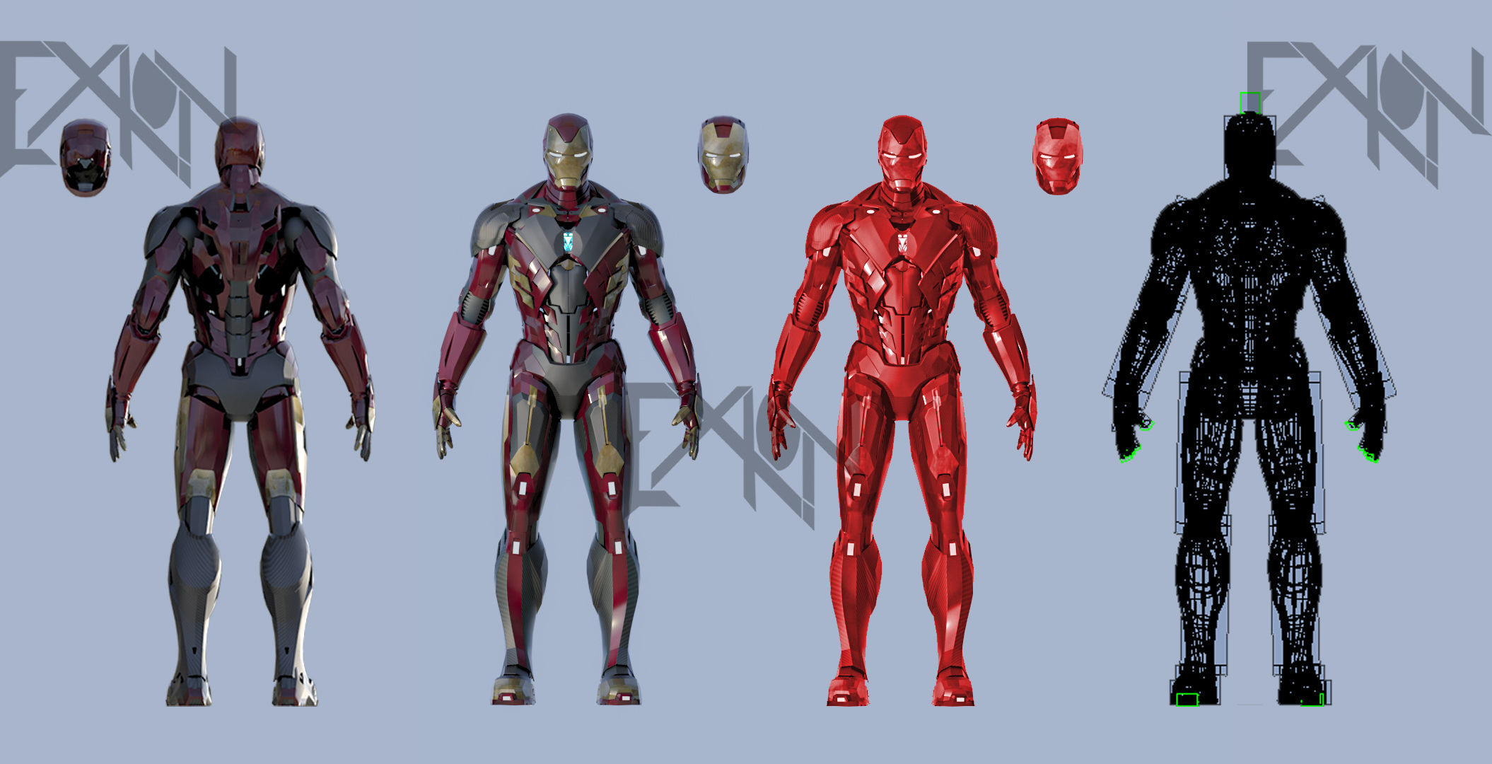 Iron Man MK00 Stealth Armor 3D model_5