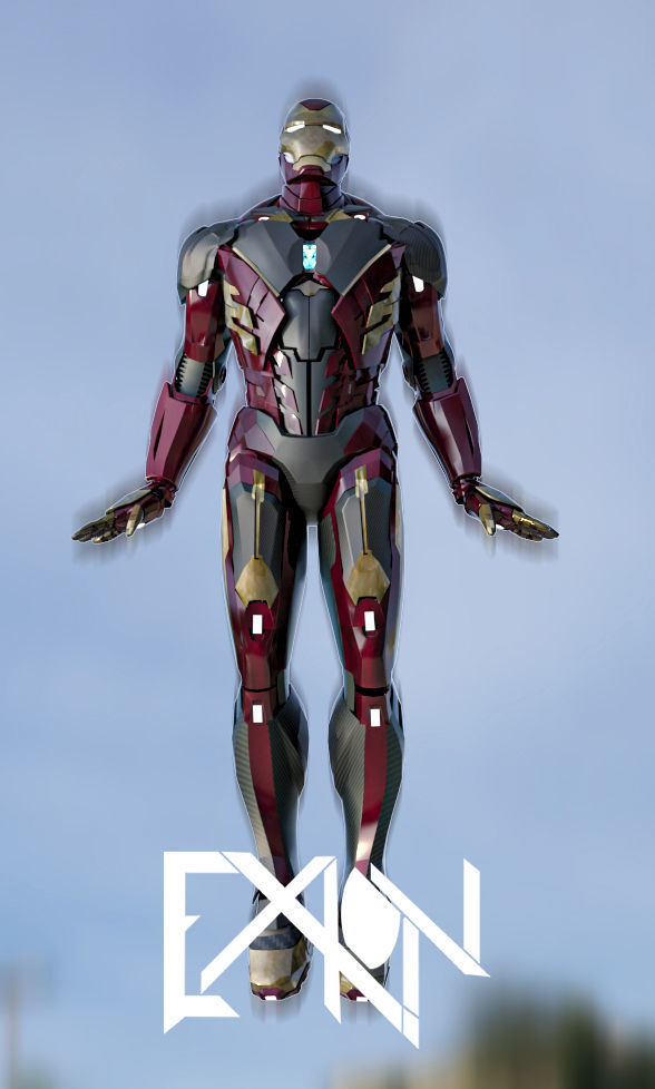 Iron Man MK00 Stealth Armor 3D model_3
