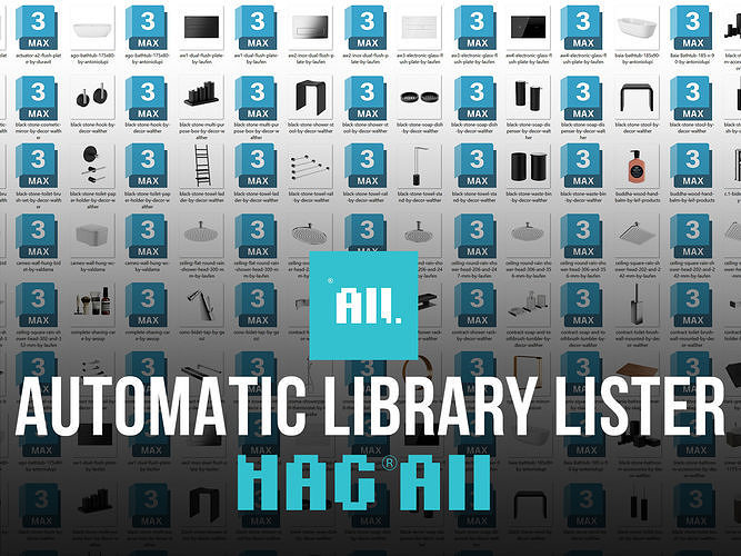 NAG ALL Pro - Automatic Library Lister for 3D model