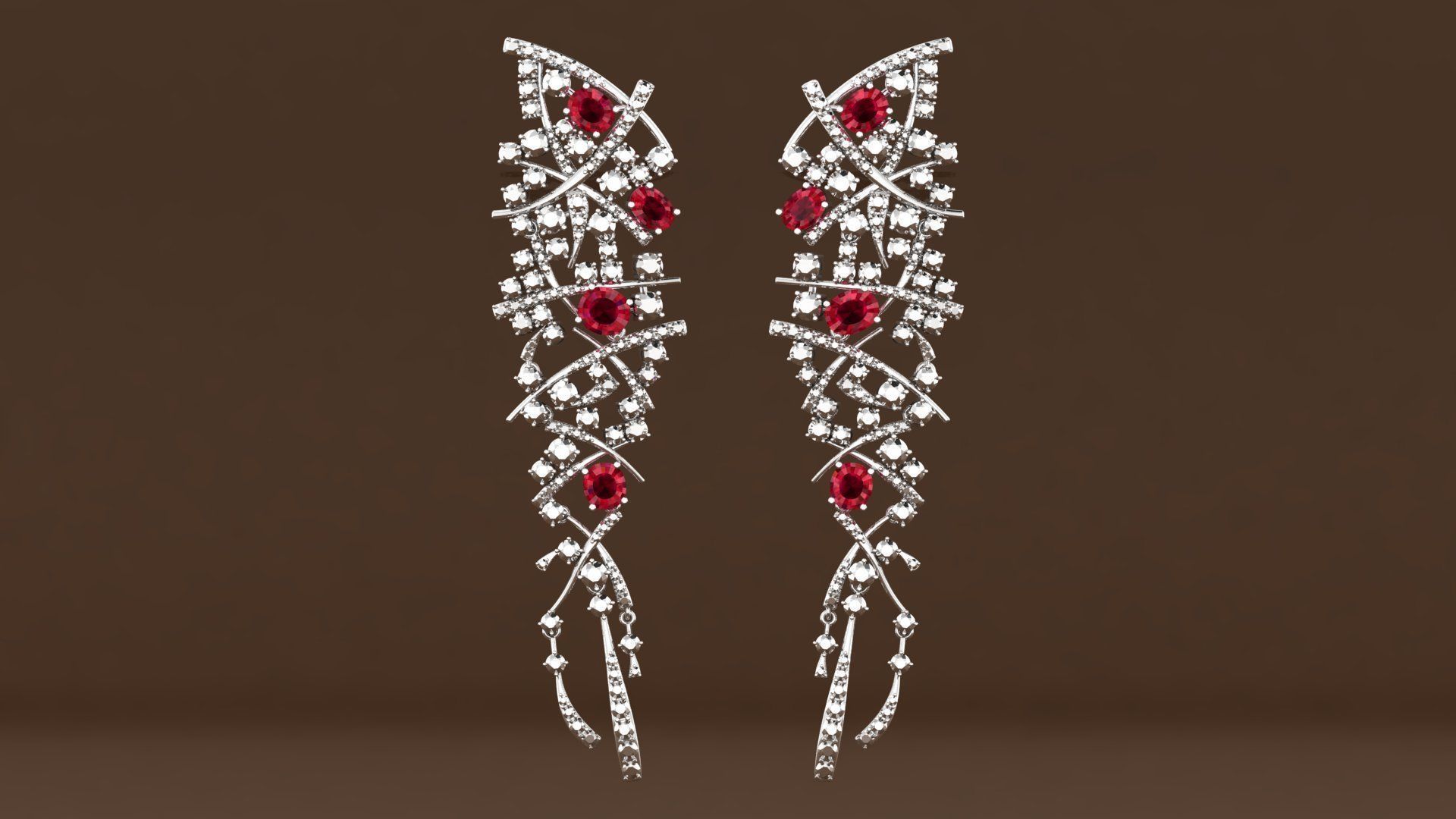 earrings Dimond 3D print model_4