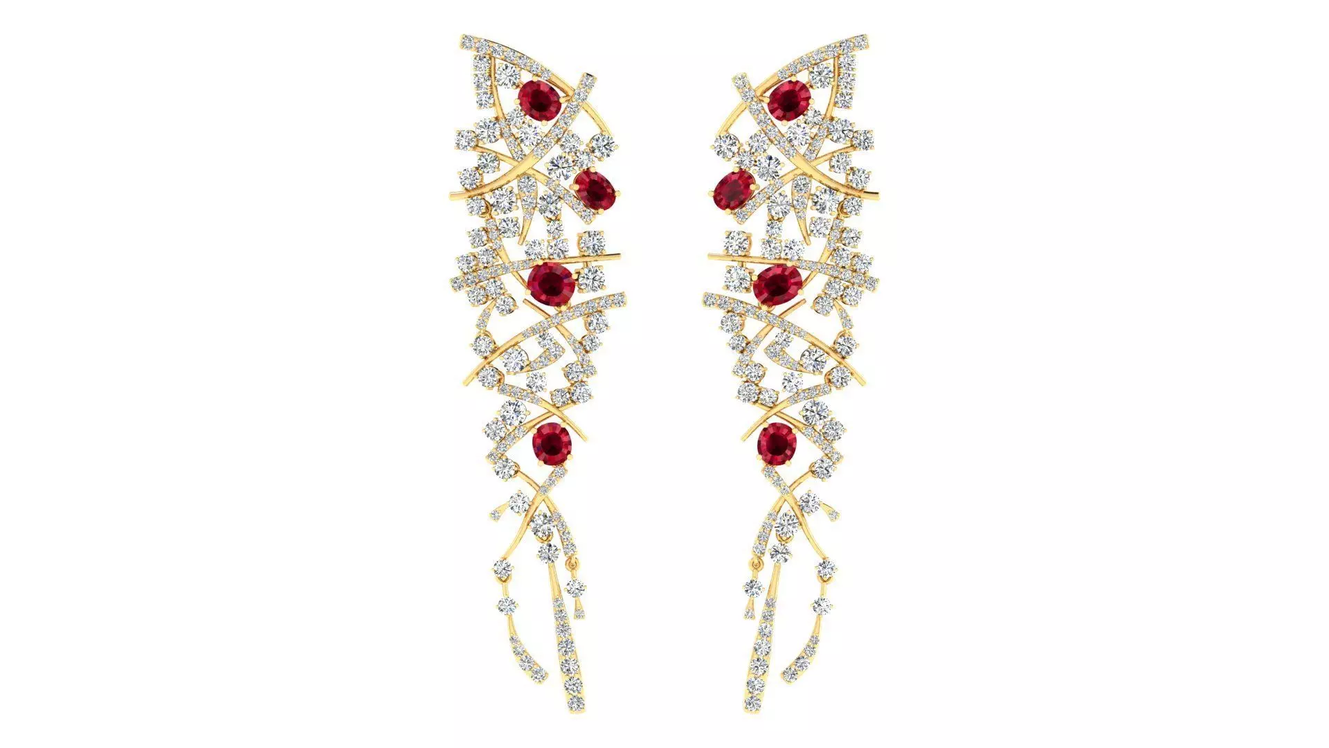 earrings Dimond 3D print model_0