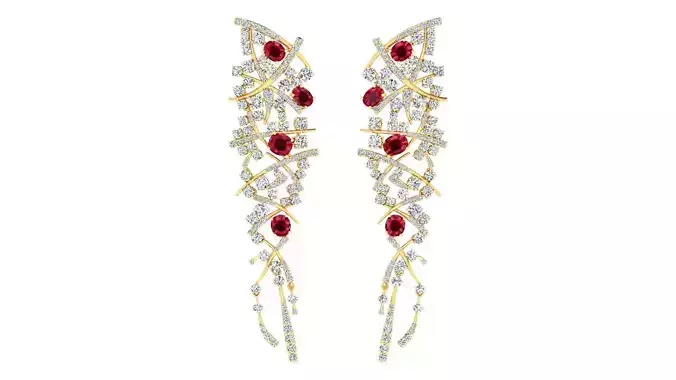 earrings Dimond 3D print model