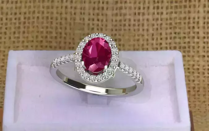 Ring model jewelry Gemstones Daimond ring design 3D print model 