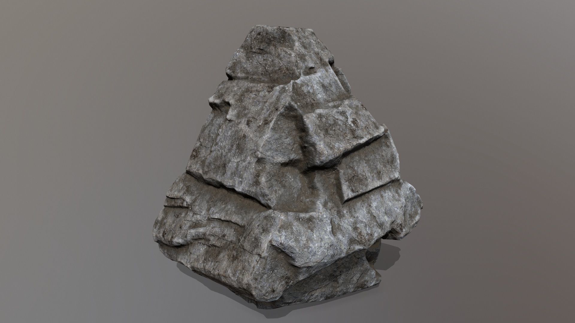 Rock Set piece of stone Low-poly 3D model_21