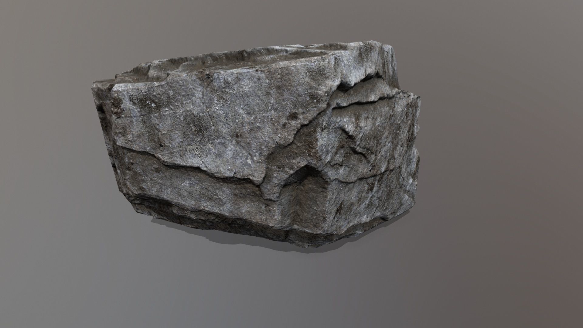 Rock Set piece of stone Low-poly 3D model_15