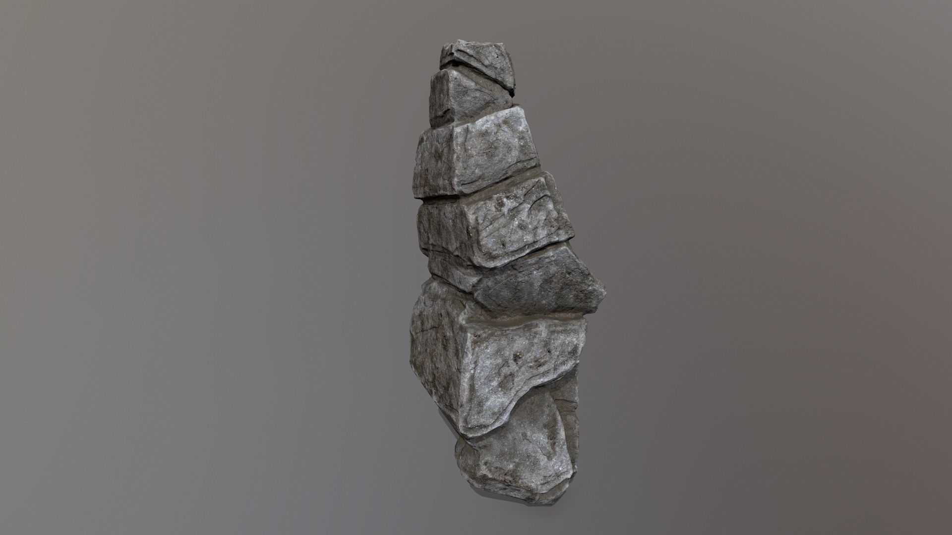 Rock Set piece of stone Low-poly 3D model_27