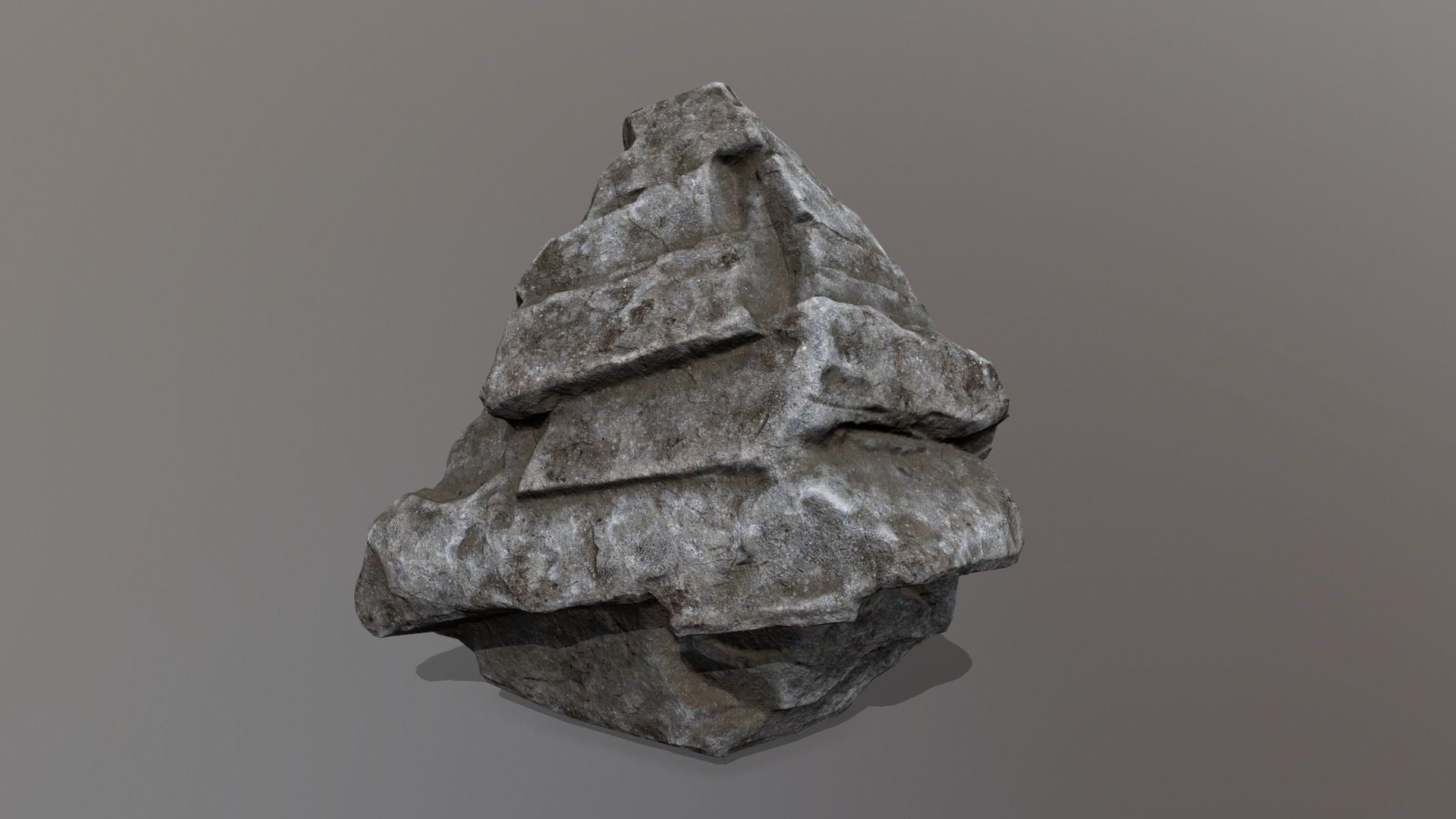 Rock Set piece of stone Low-poly 3D model_22