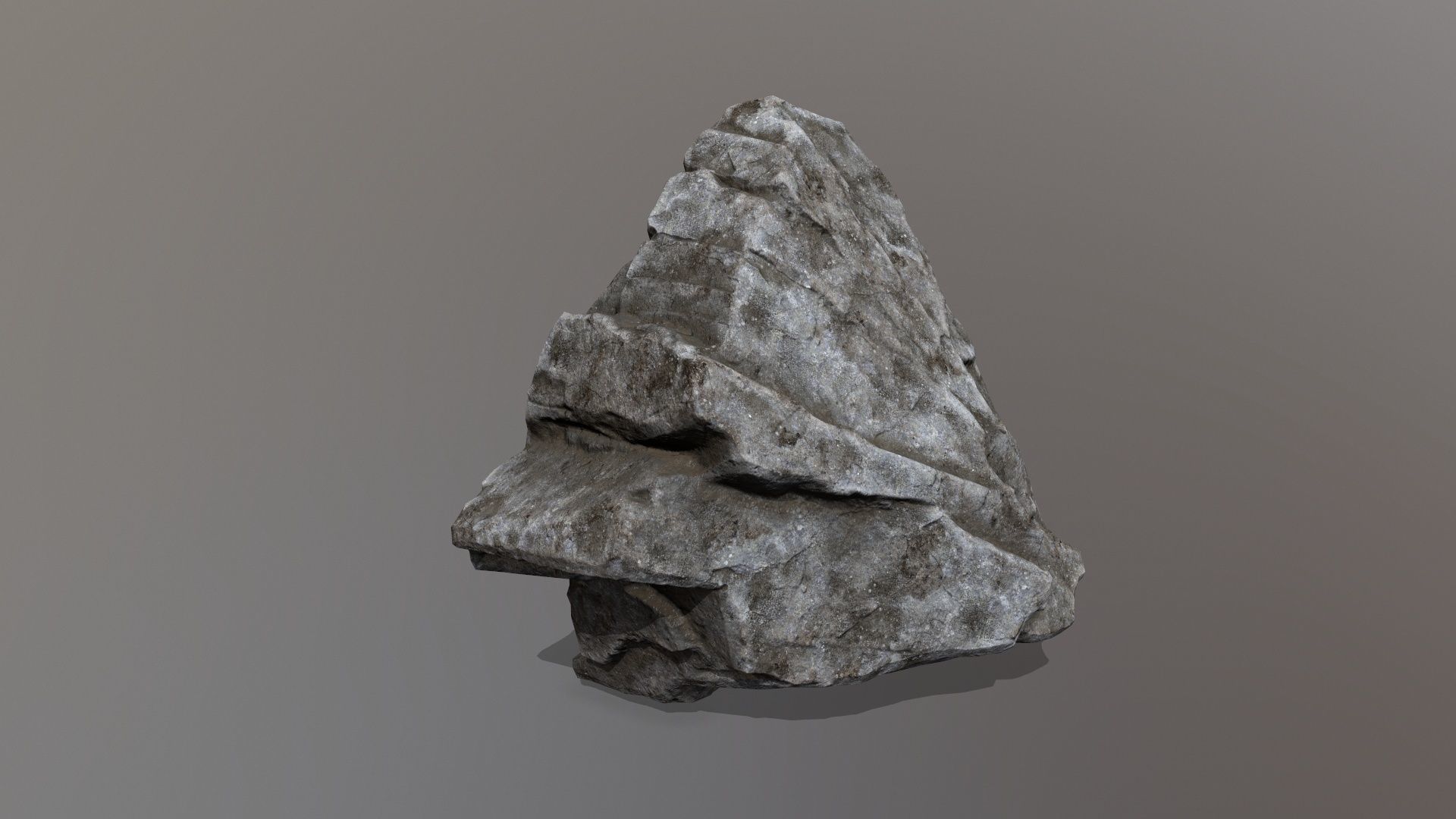 Rock Set piece of stone Low-poly 3D model_23