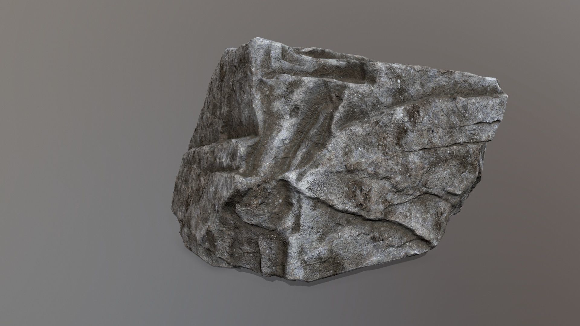 Rock Set piece of stone Low-poly 3D model_29