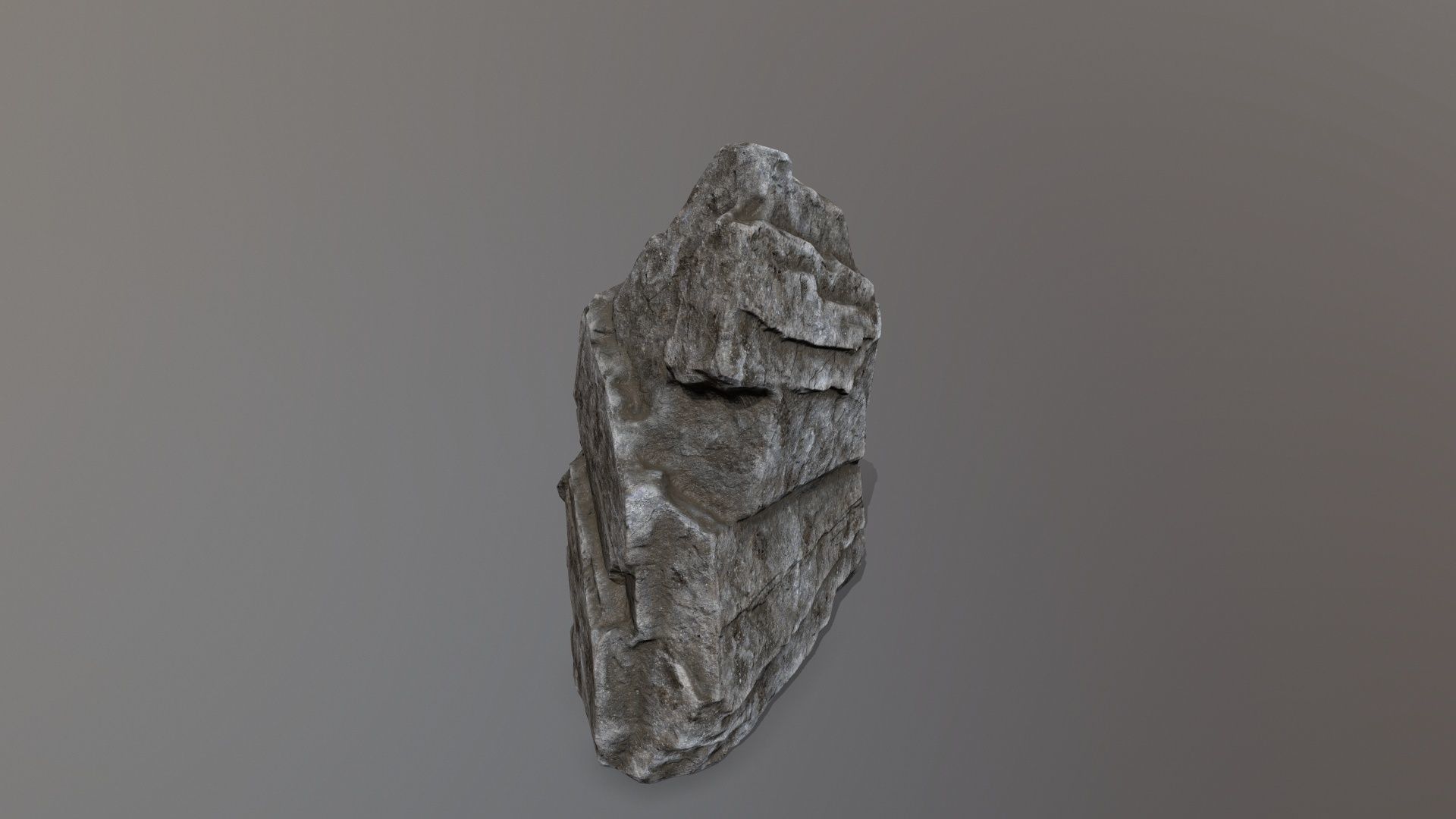 Rock Set piece of stone Low-poly 3D model_11
