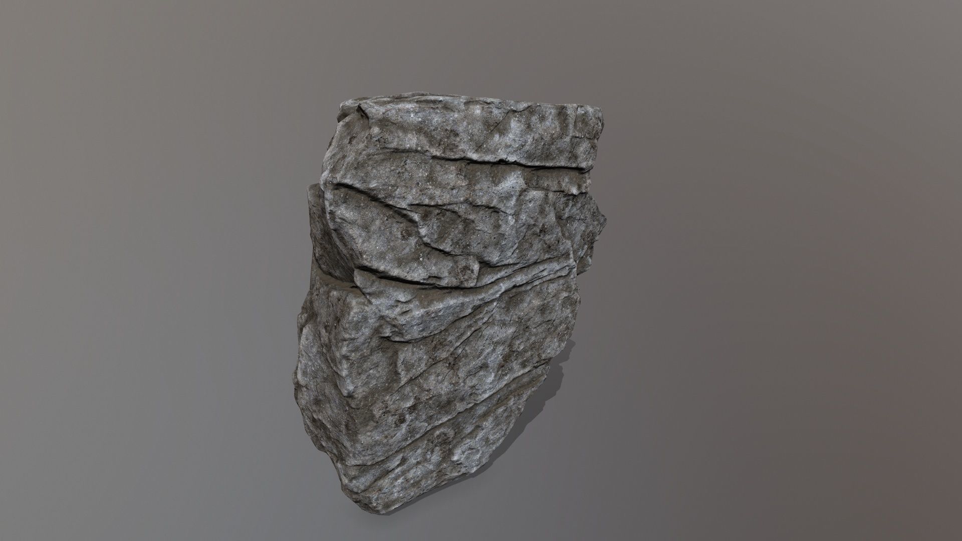 Rock Set piece of stone Low-poly 3D model_13