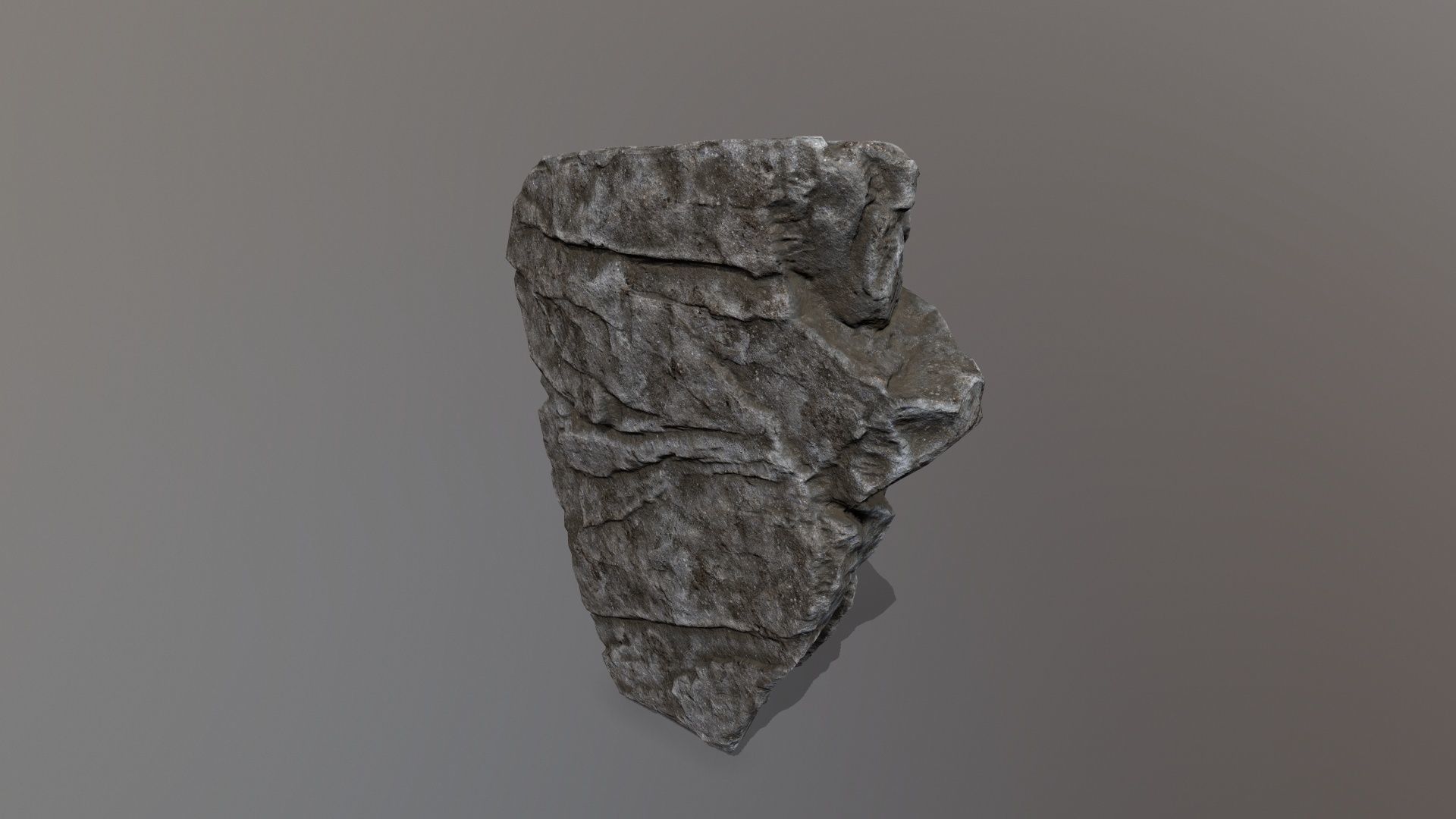 Rock Set piece of stone Low-poly 3D model_12