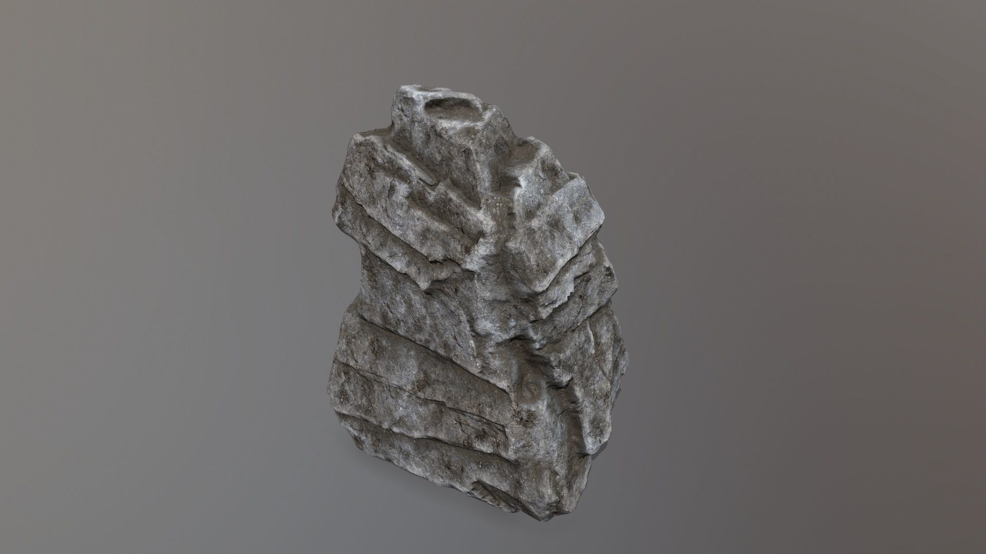Rock Set piece of stone Low-poly 3D model_10