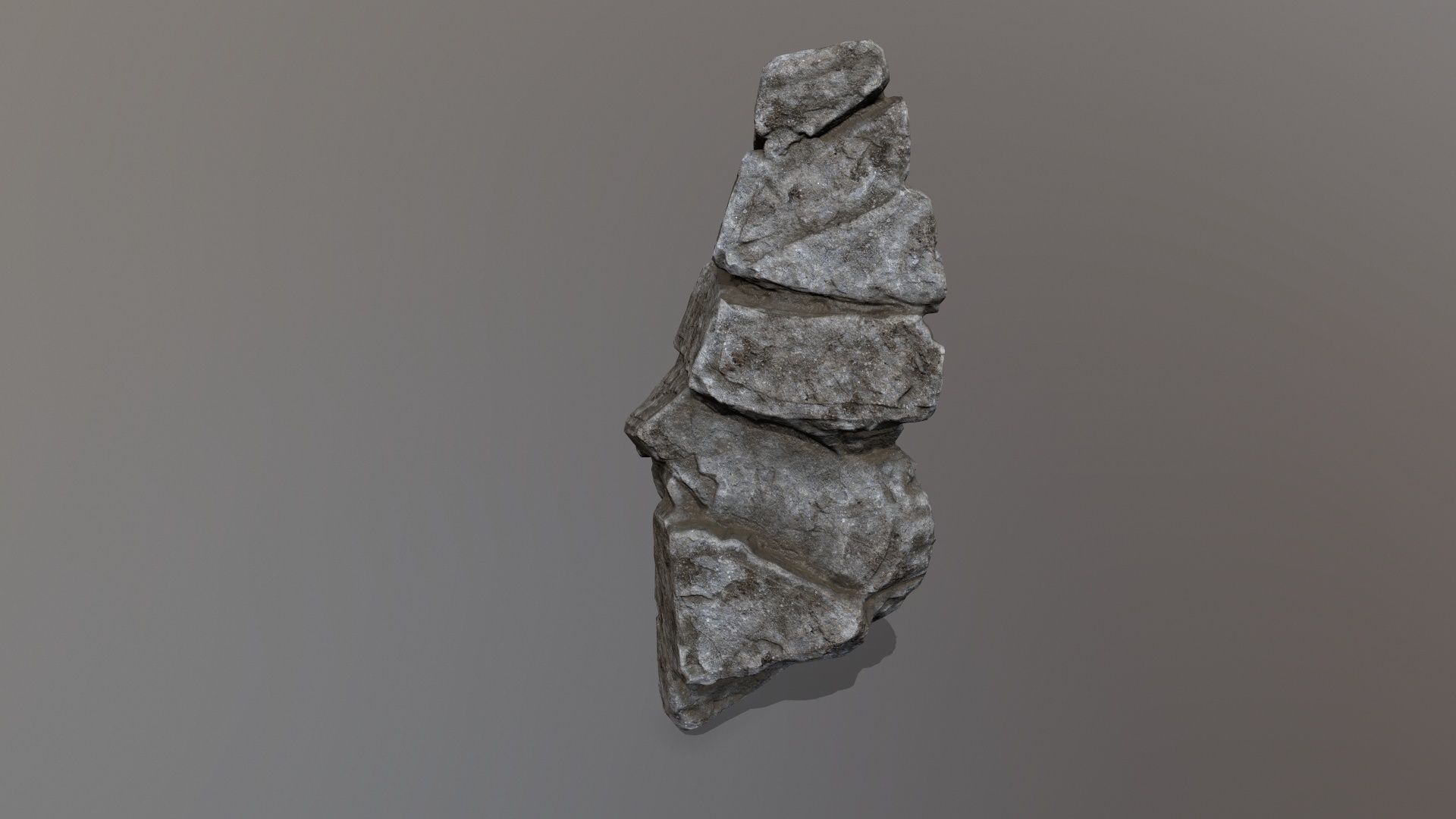 Rock Set piece of stone Low-poly 3D model_25
