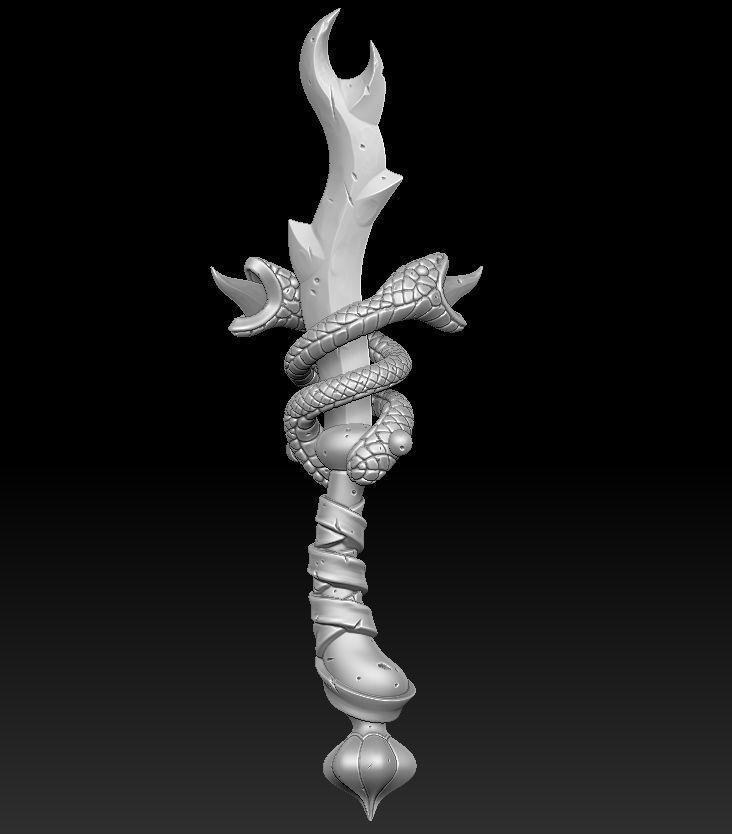 Snake dagger 3d print 3D print model_4