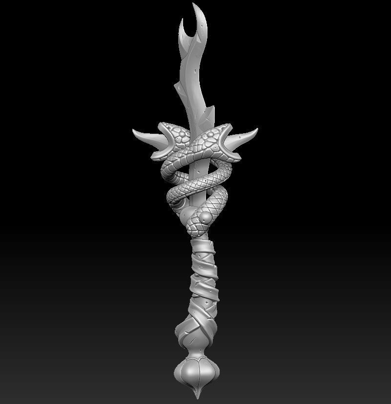 Snake dagger 3d print 3D print model_5