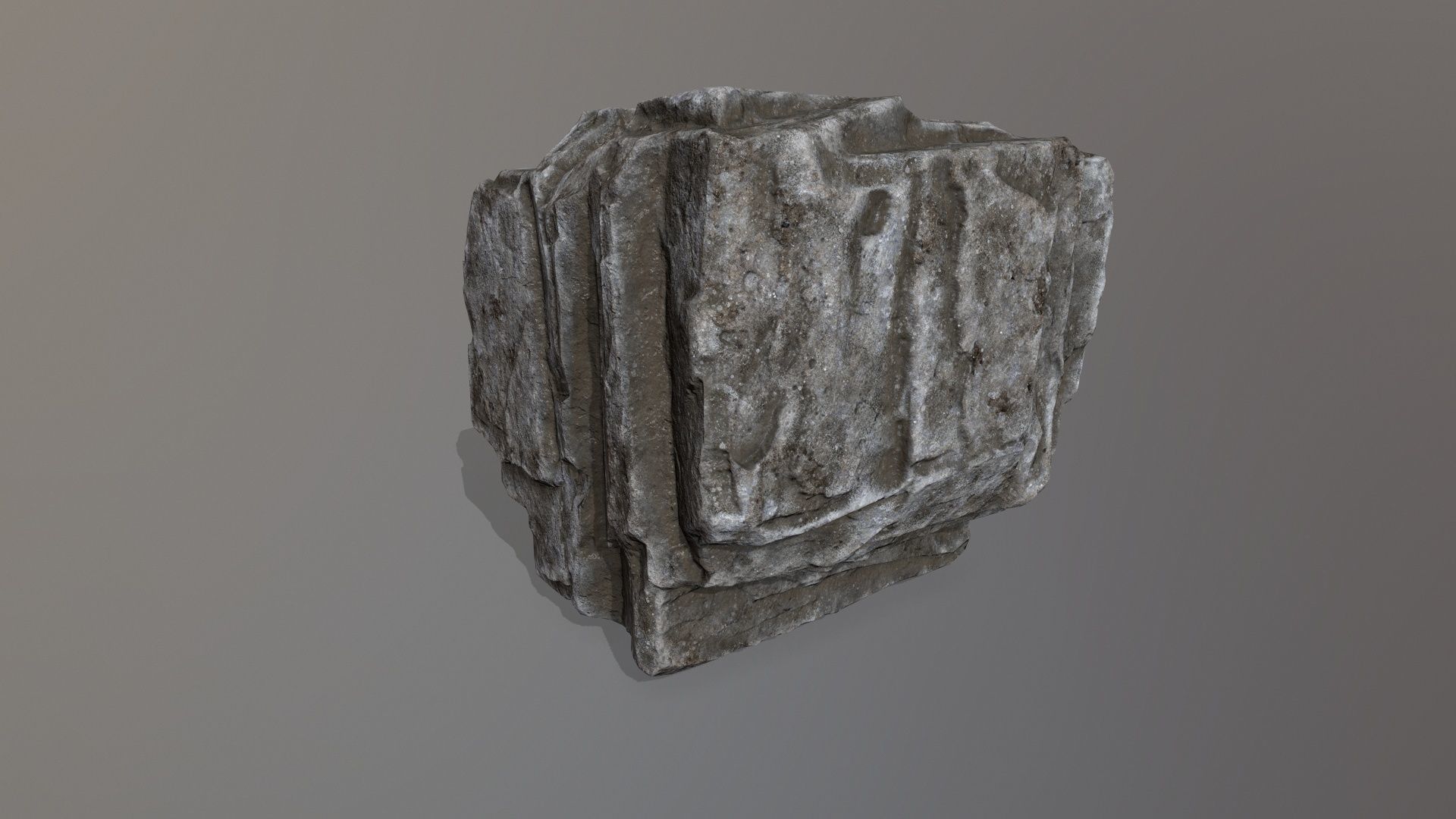 Rock Set piece of Low-poly 3D model_8