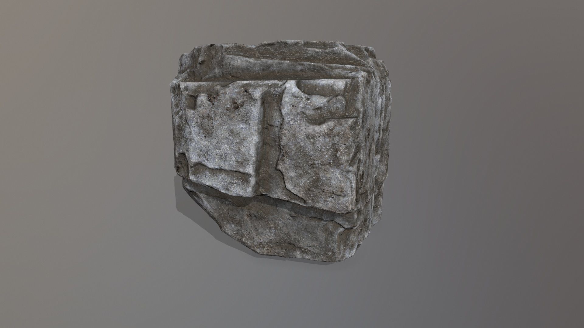 Rock Set piece of Low-poly 3D model_10