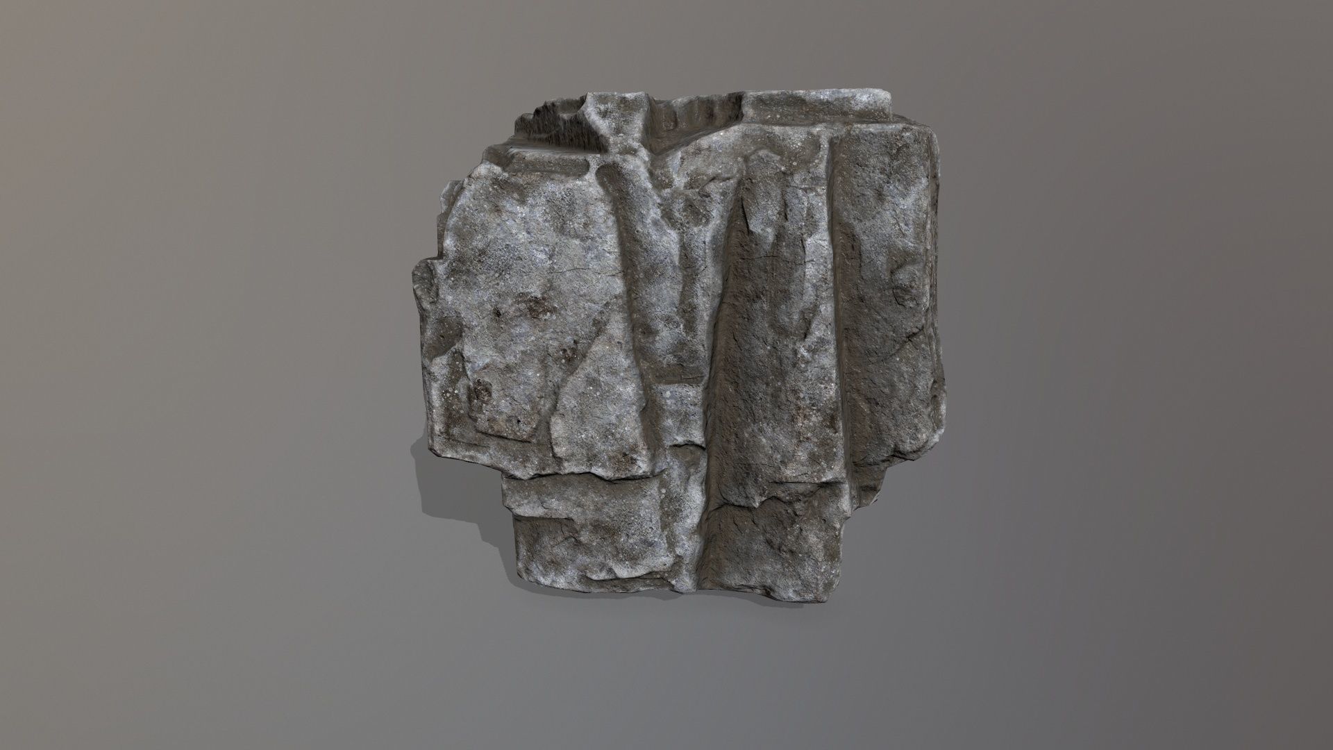 Rock Set piece of Low-poly 3D model_9