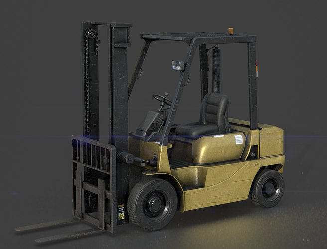 Forklift truck Low-poly 3D model