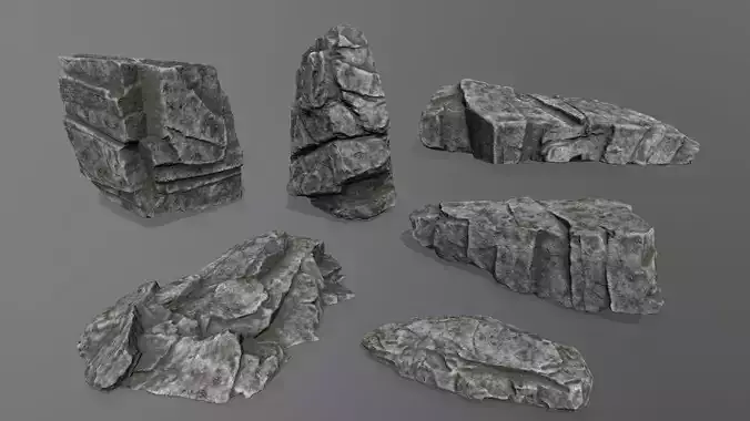 Rock set stone block