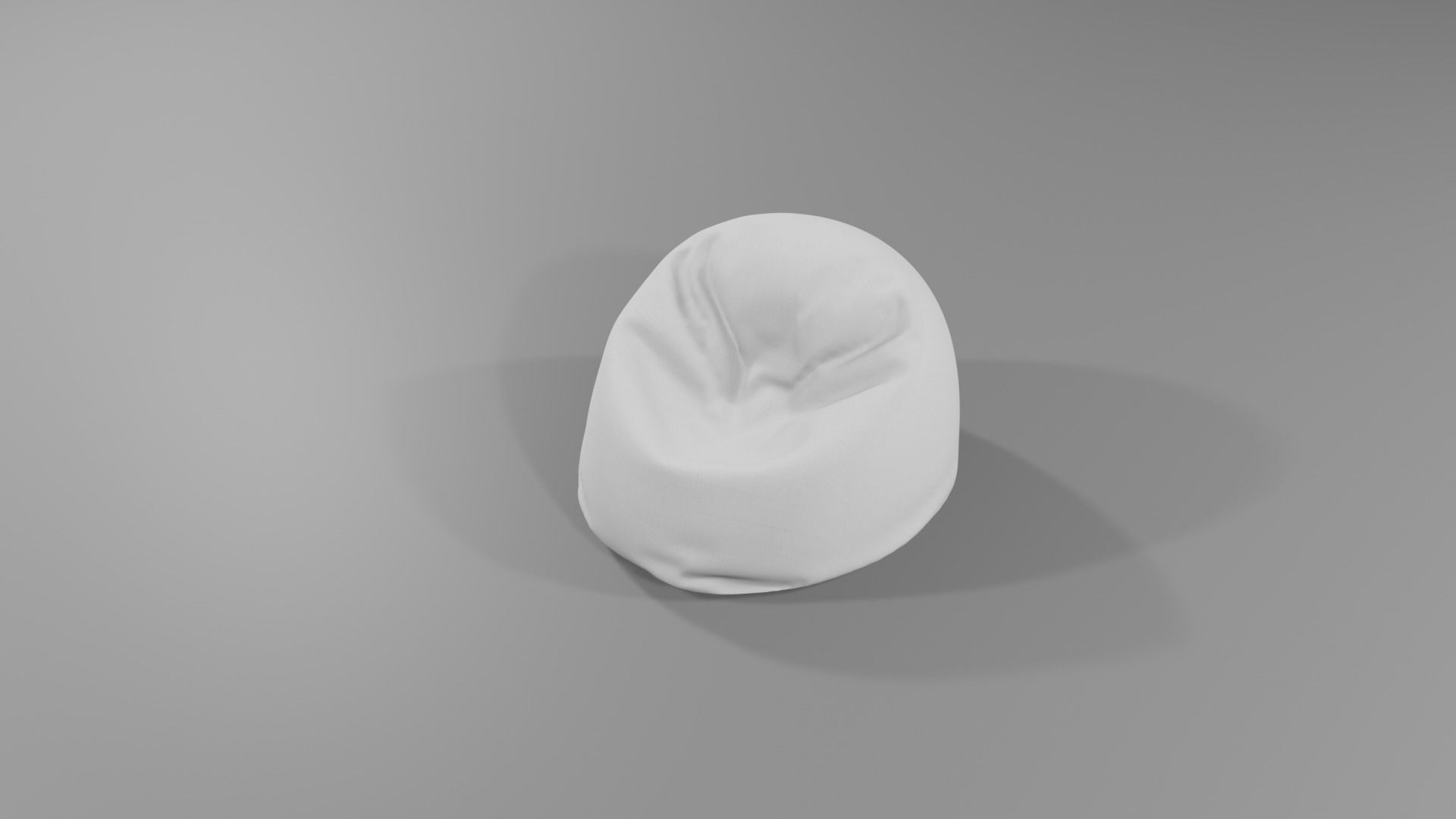 Bean bag ottoman 3D model_12