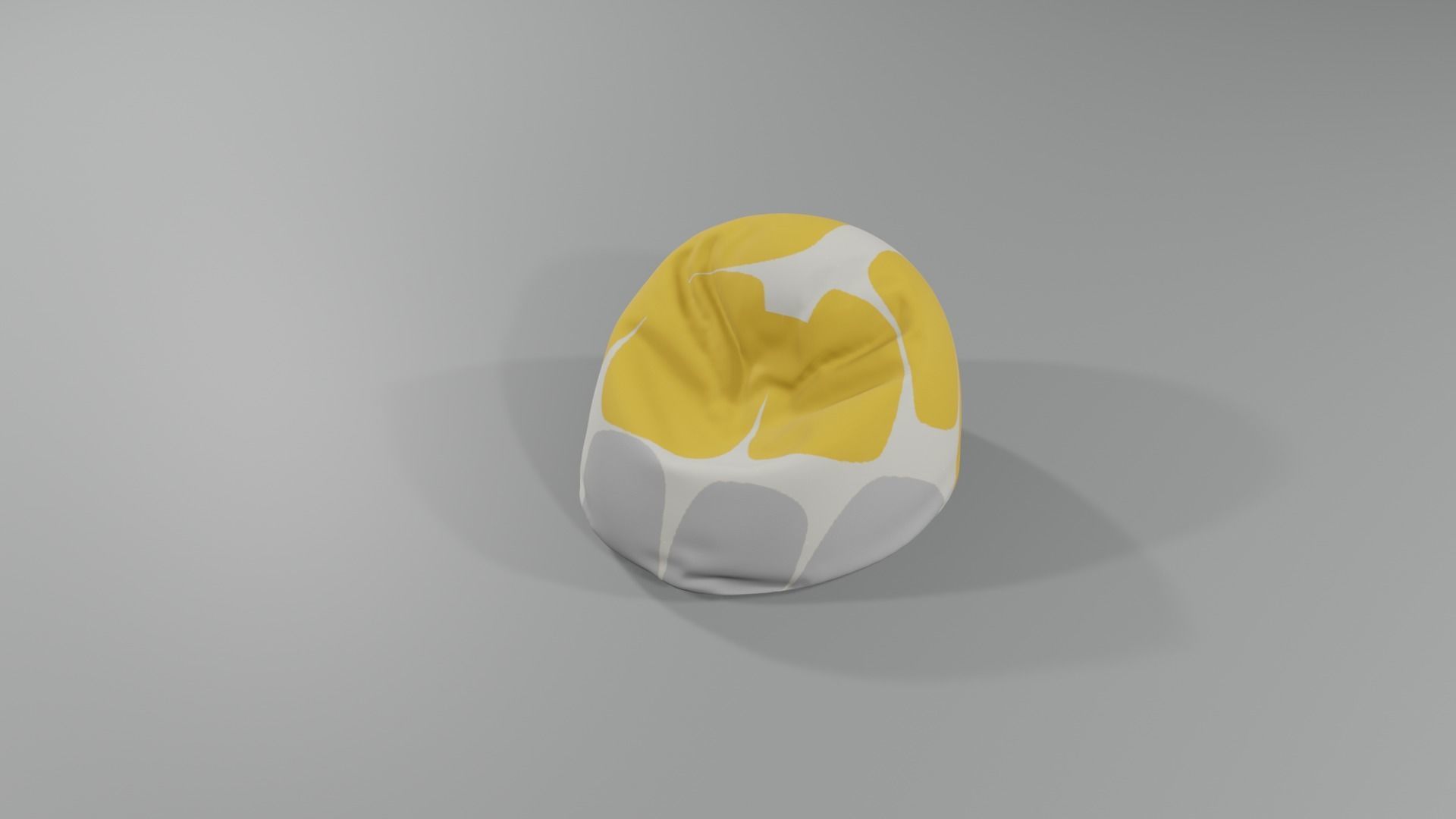 Bean bag ottoman 3D model_4