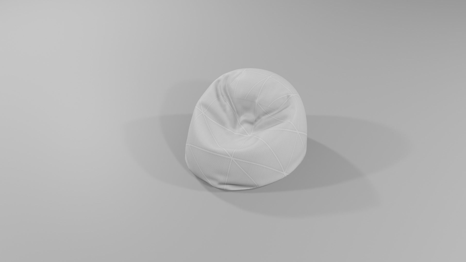 Bean bag ottoman 3D model_15