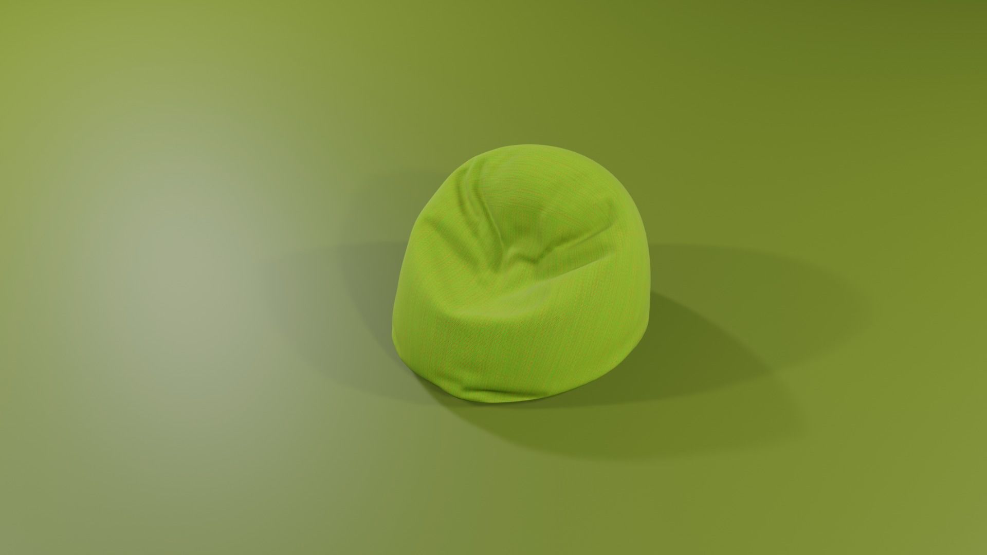 Bean bag ottoman 3D model_8