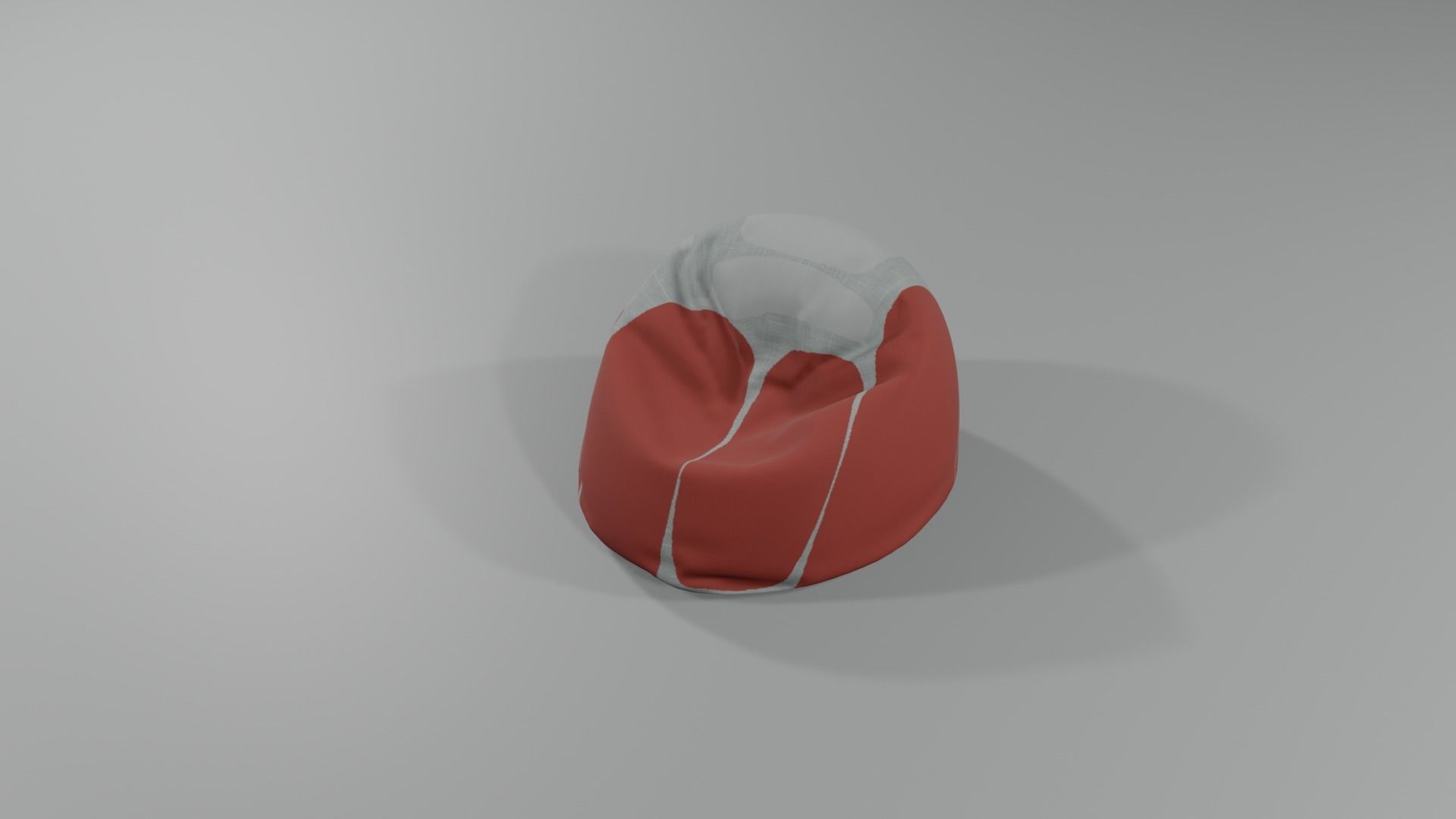 Bean bag ottoman 3D model_5