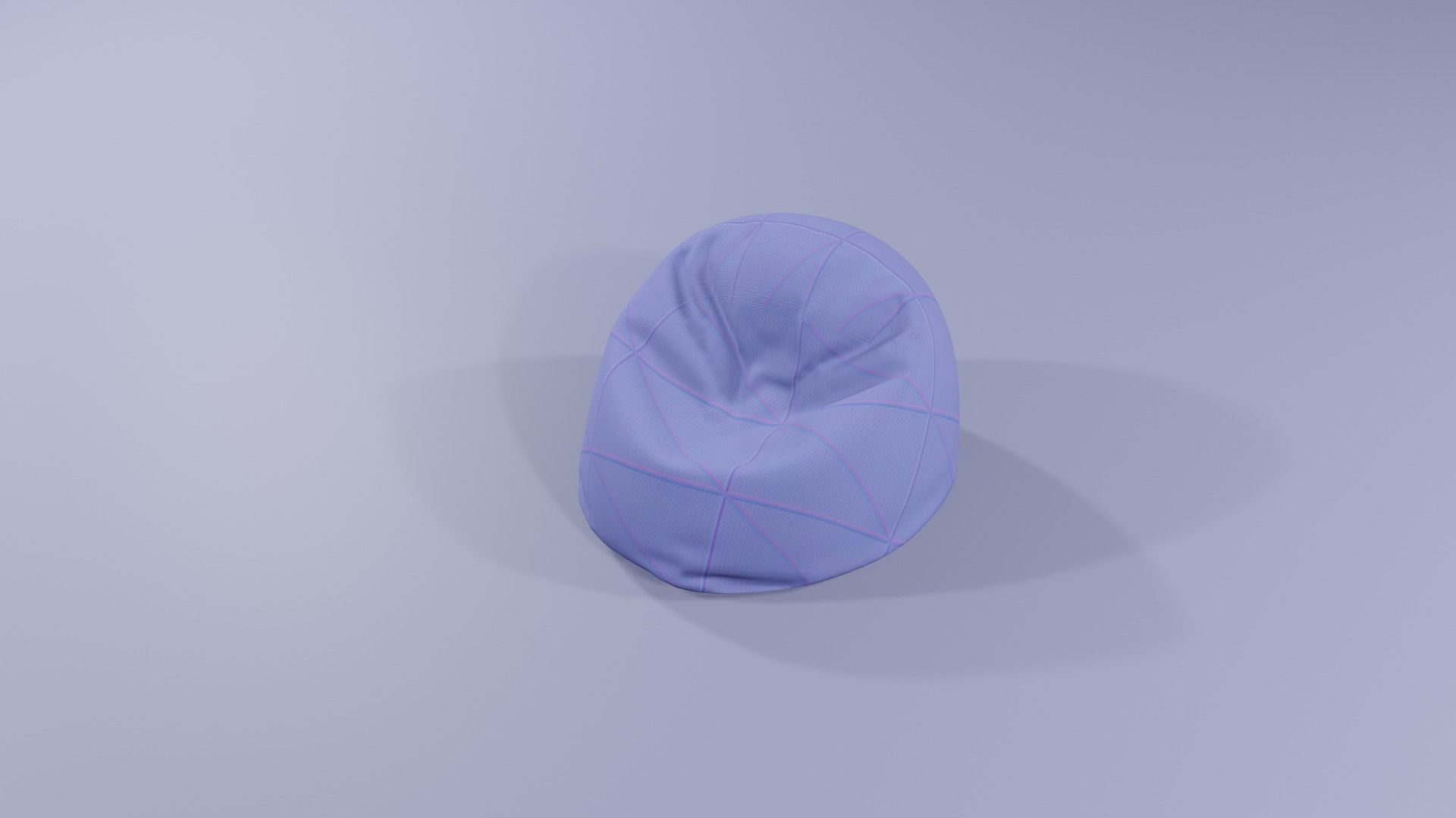 Bean bag ottoman 3D model_7