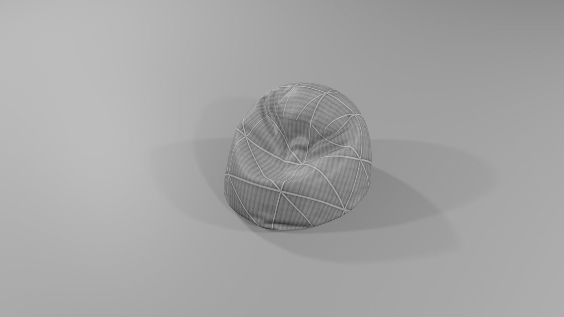 Bean bag ottoman 3D model_11