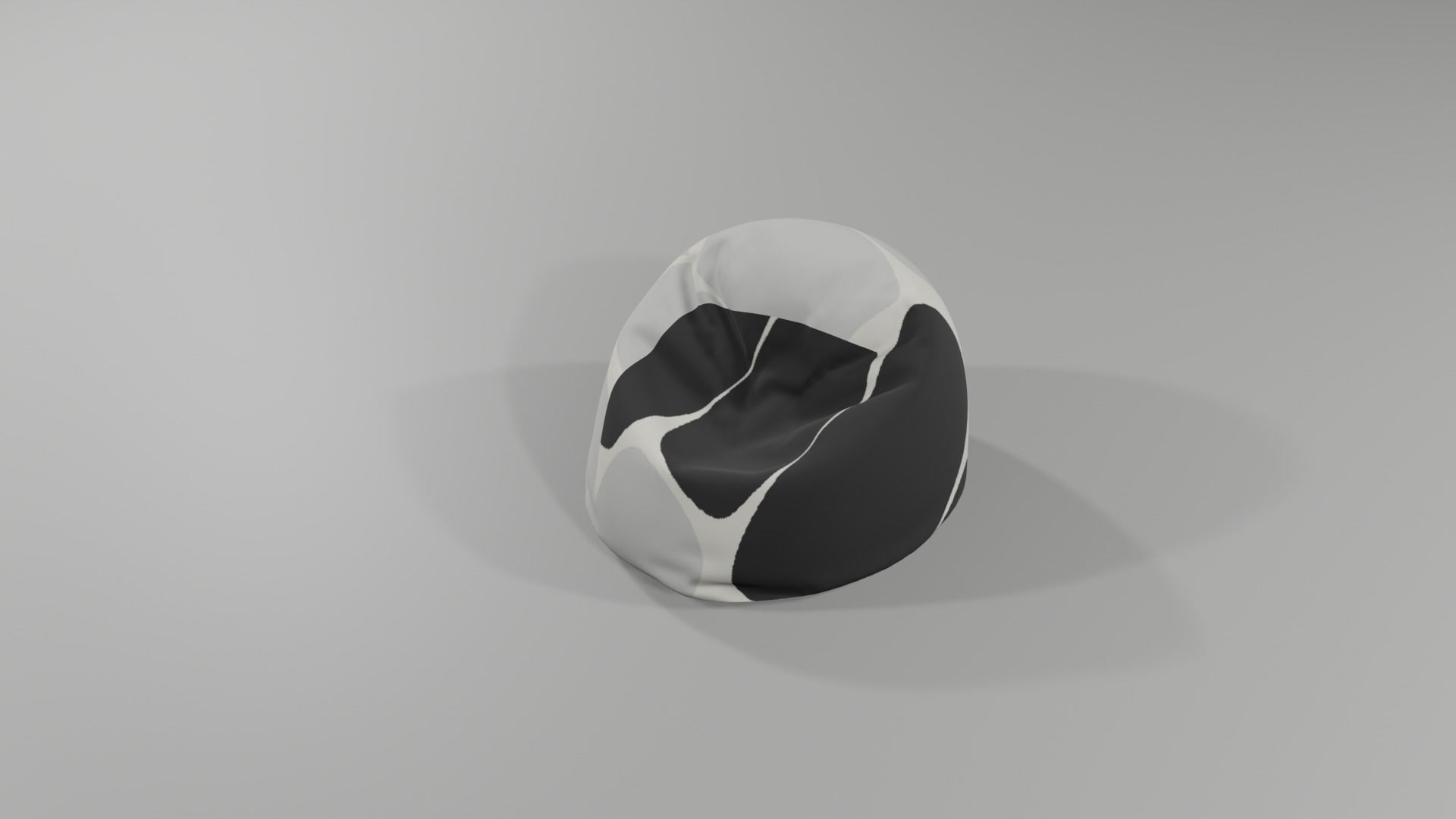 Bean bag ottoman 3D model_6