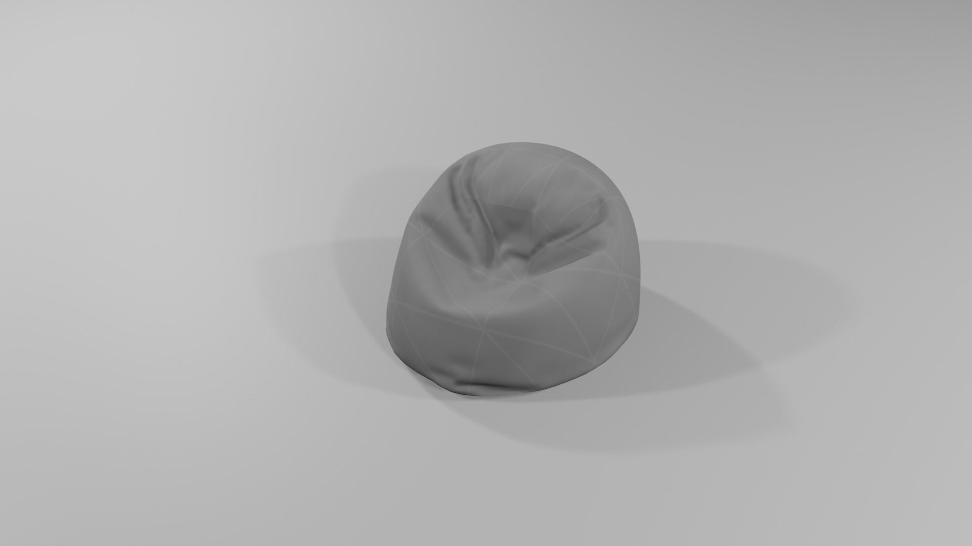 Bean bag ottoman 3D model_13