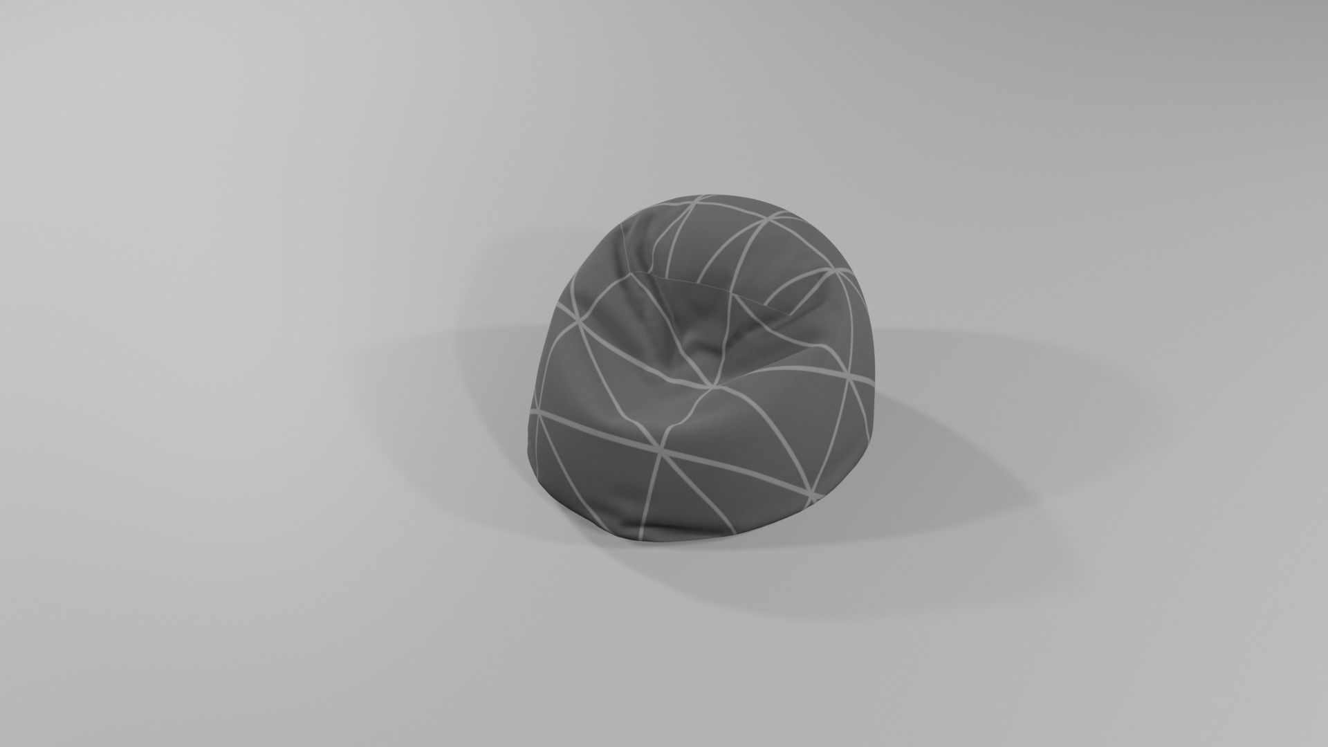 Bean bag ottoman 3D model_10