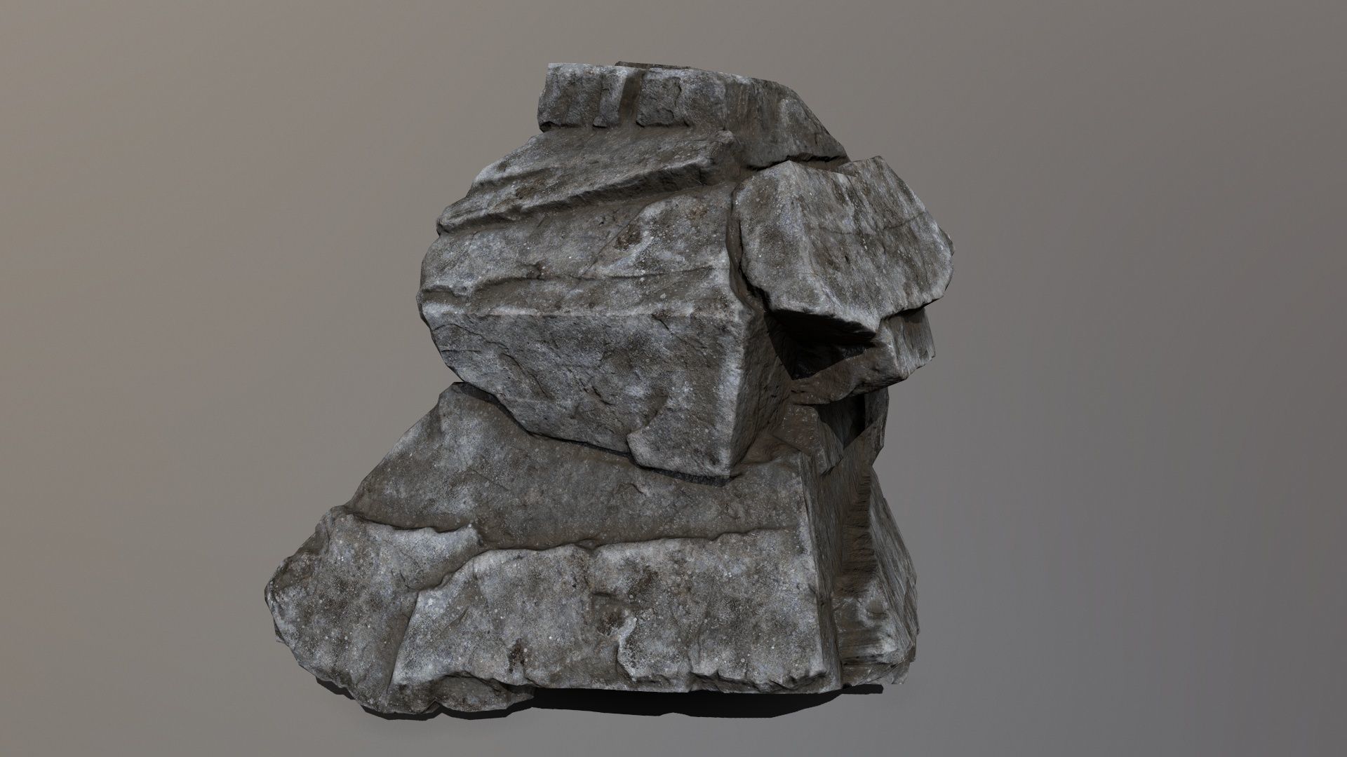 Rock Set Low-poly 3D model_5