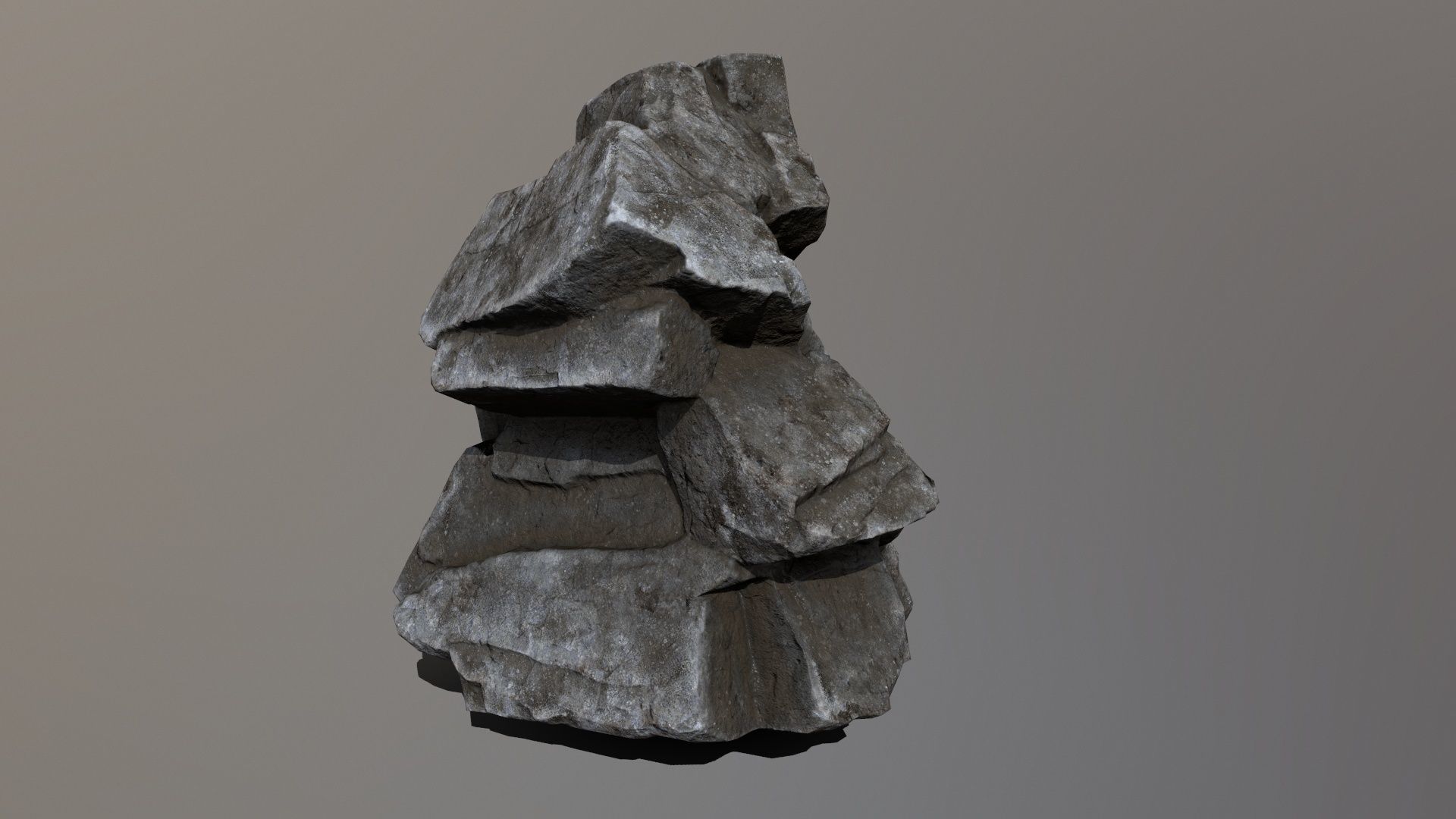 Rock Set Low-poly 3D model_8
