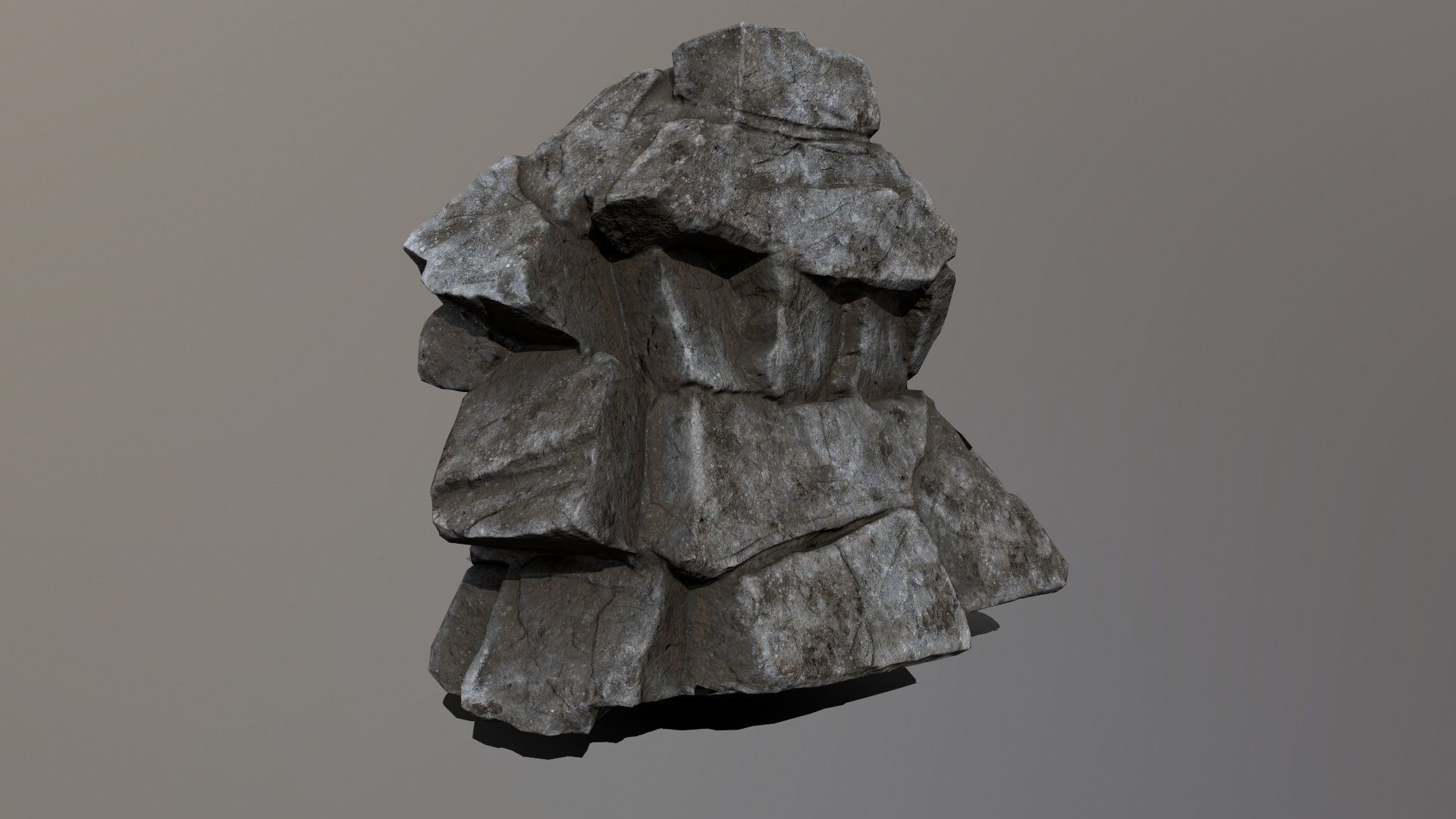 Rock Set Low-poly 3D model_7
