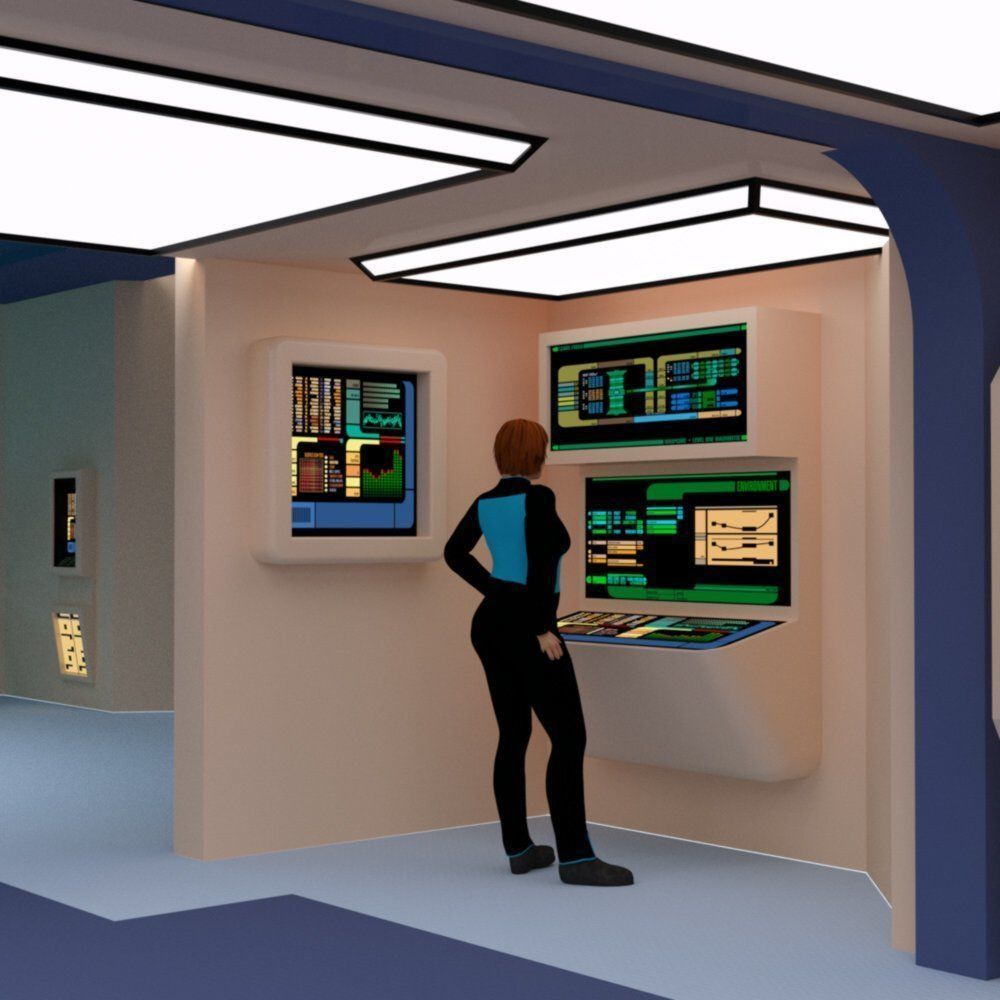 Starship Engineering Room 2 for DAZ Studio 3D model_5