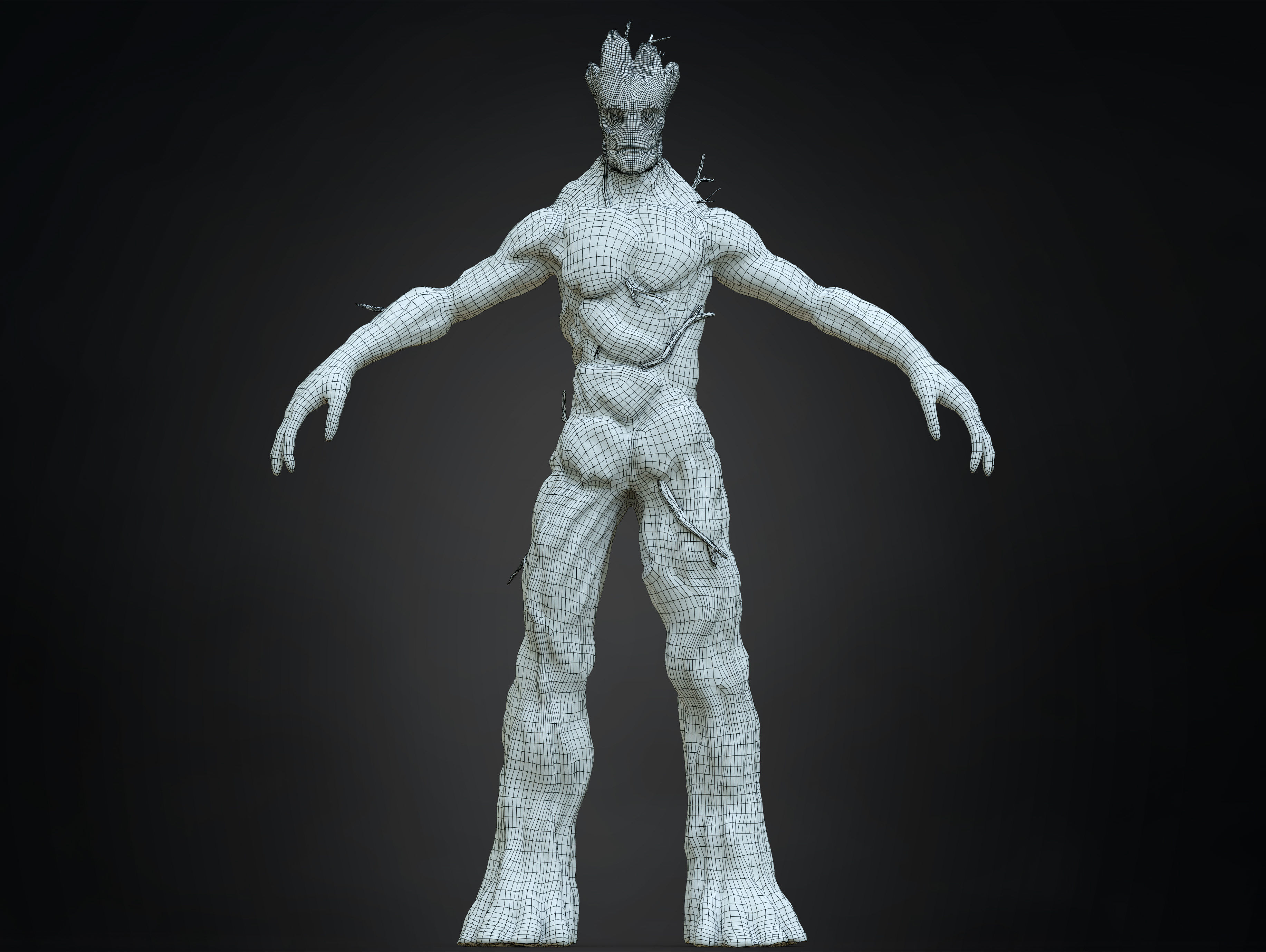 Groot Low-poly 3D model_8
