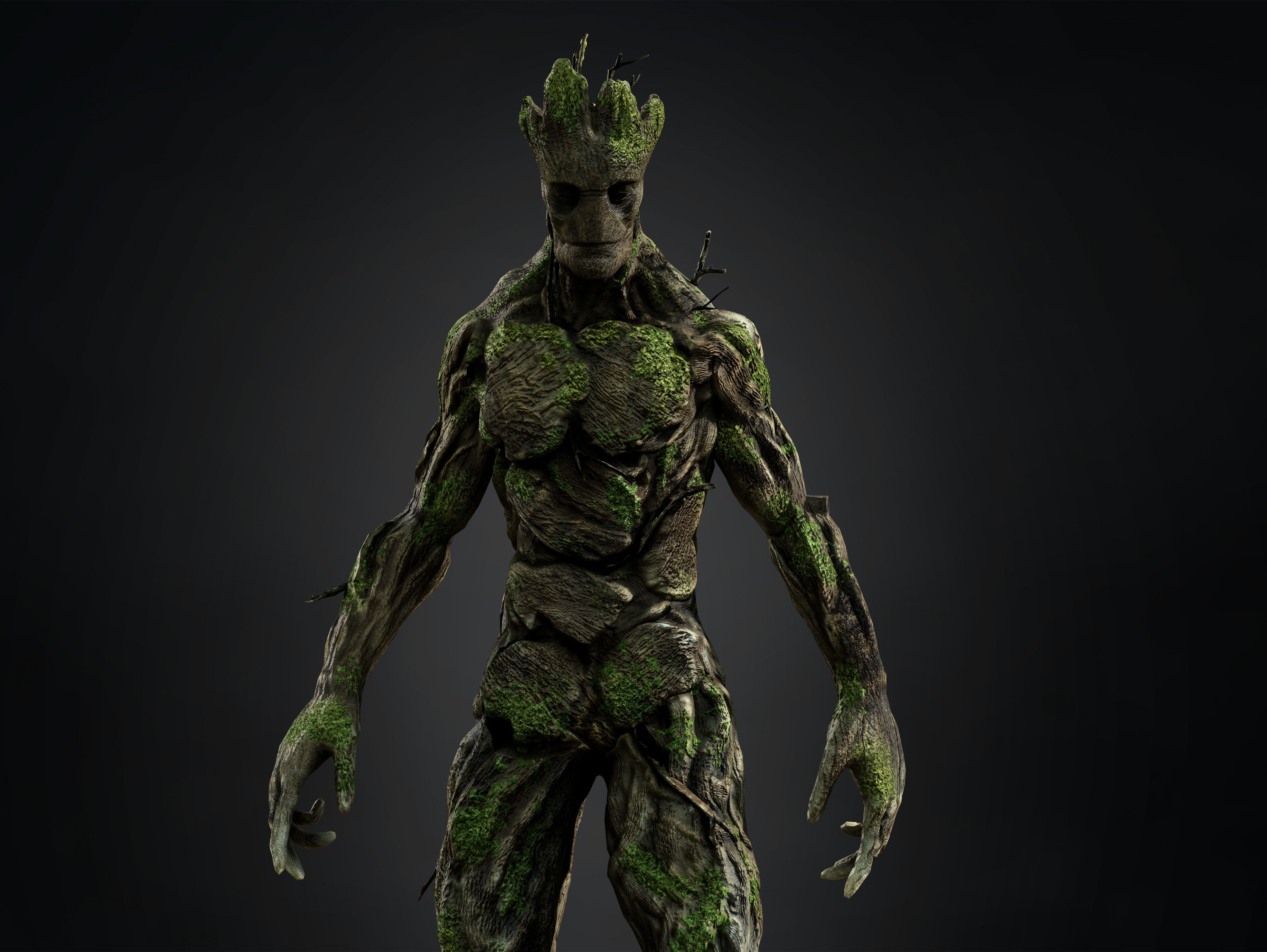 Groot Low-poly 3D model_1