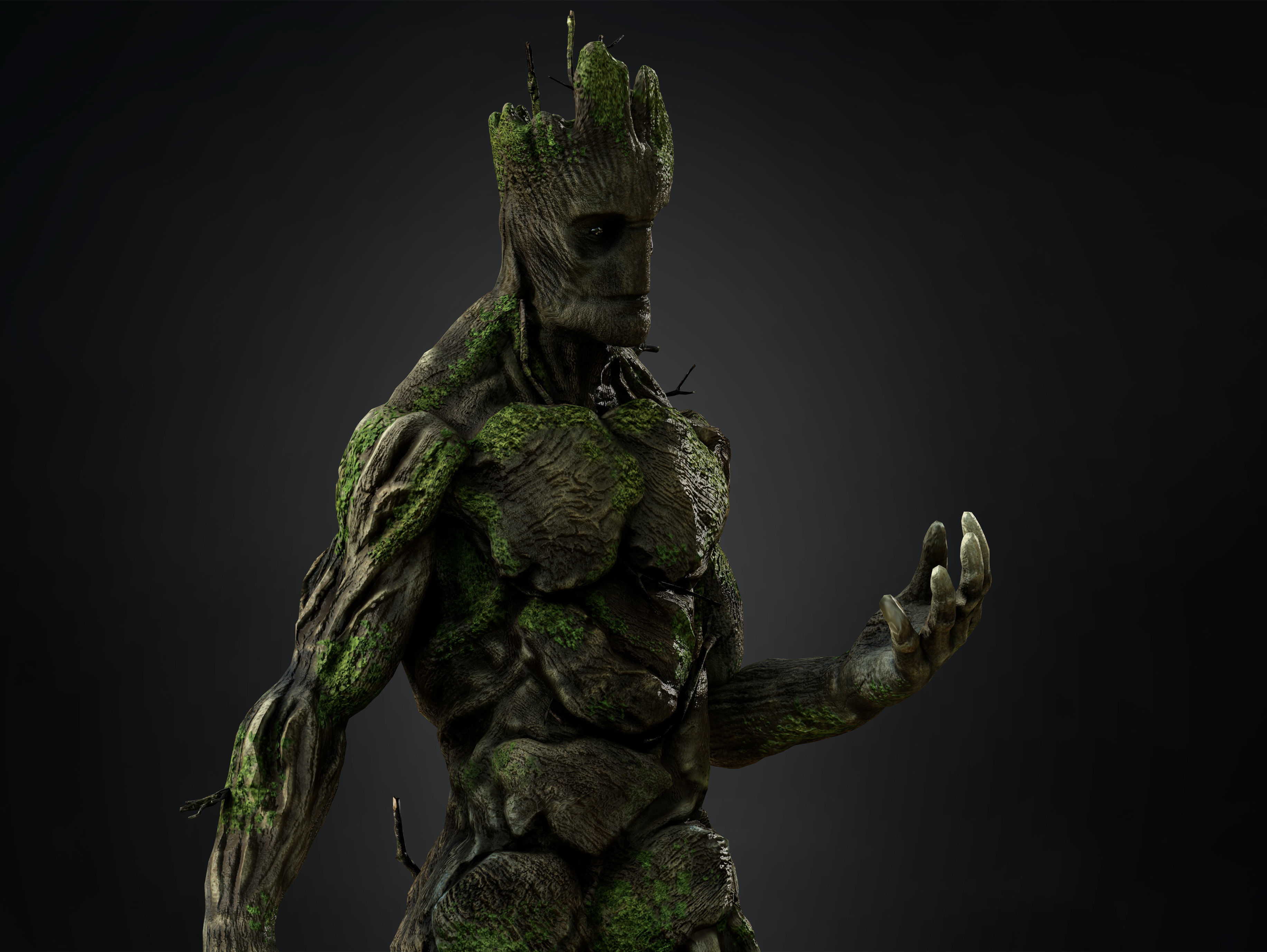 Groot Low-poly 3D model_6