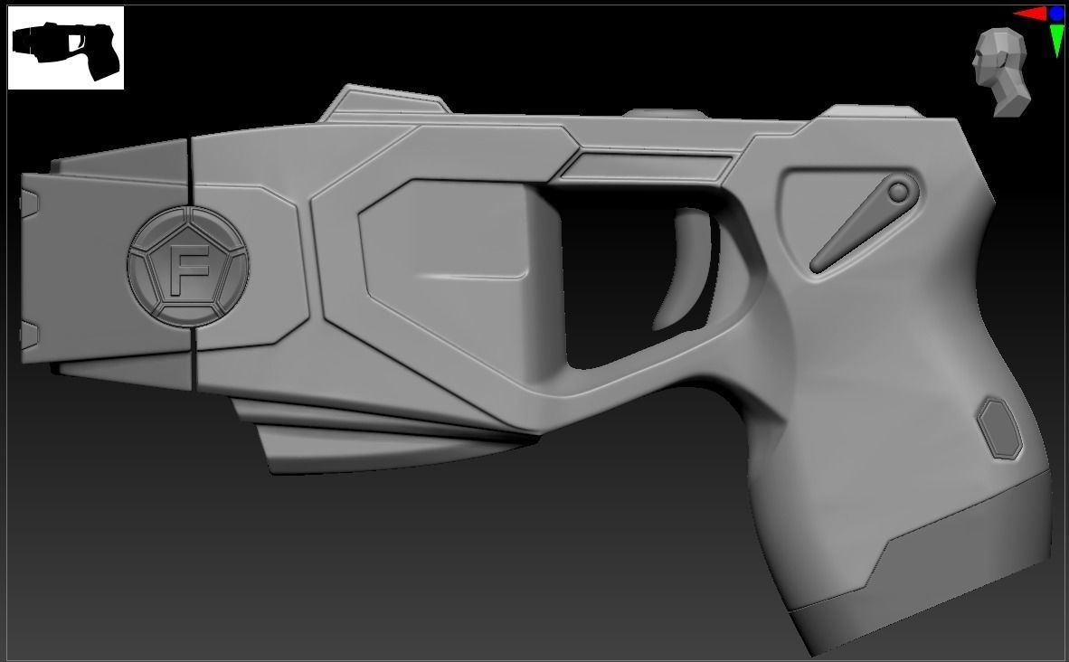 Taser Axon X26P - Blade Tech Holster Low-poly 3D model_9