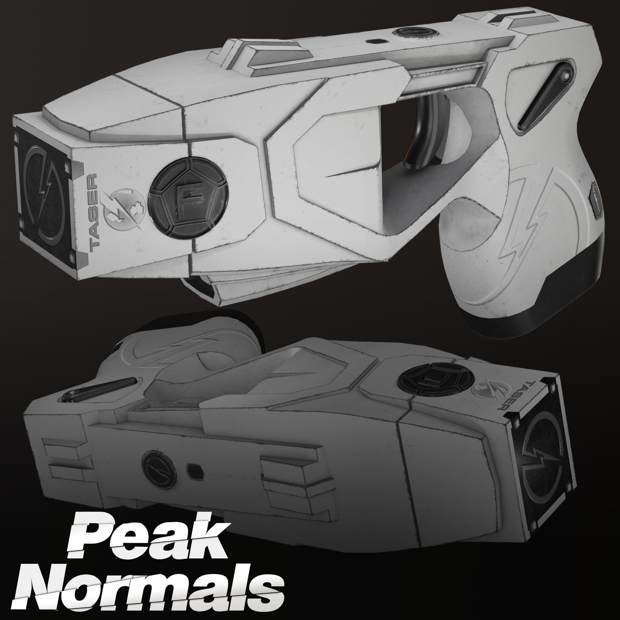 Taser Axon X26P - Blade Tech Holster Low-poly 3D model_5