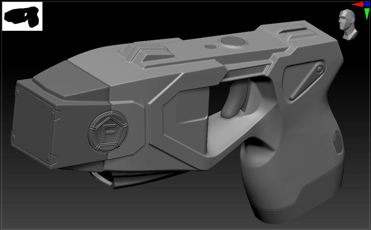 Taser Axon X26P - Blade Tech Holster Low-poly 3D model_10