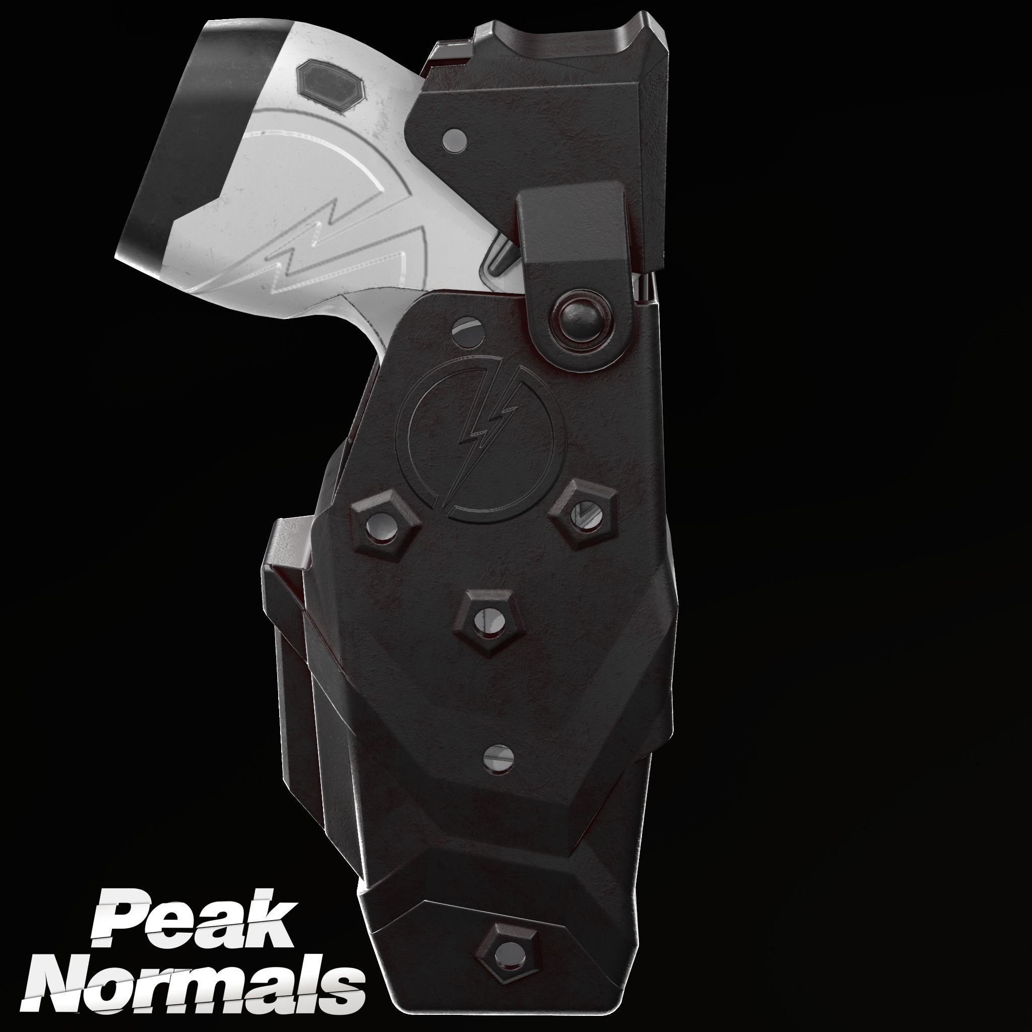 Taser Axon X26P - Blade Tech Holster Low-poly 3D model_2