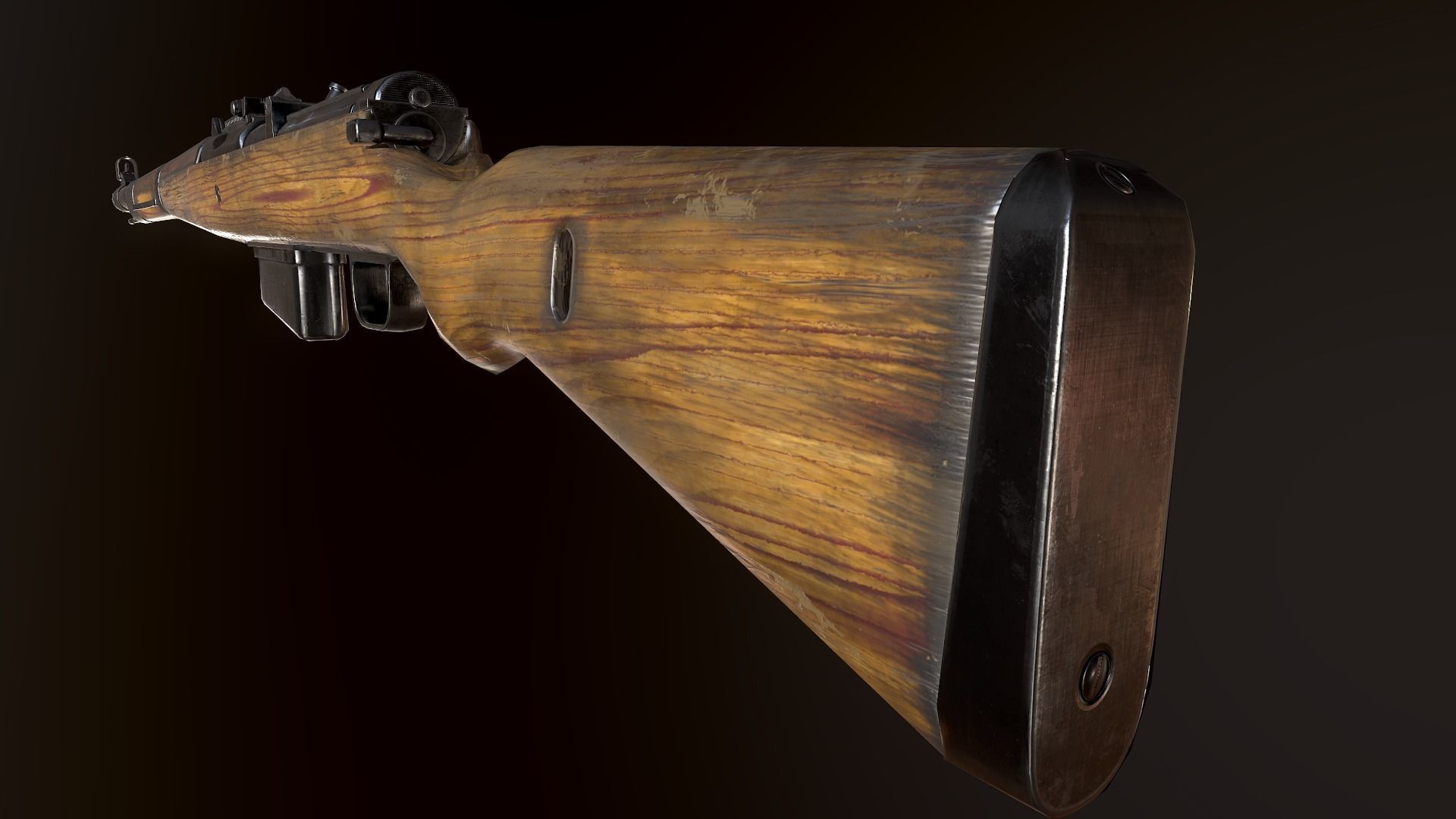 Gewehr 41 WW2 german Rifle Low-poly 3D model_6