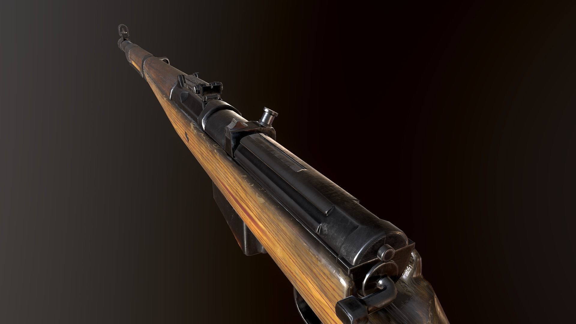 Gewehr 41 WW2 german Rifle Low-poly 3D model_2