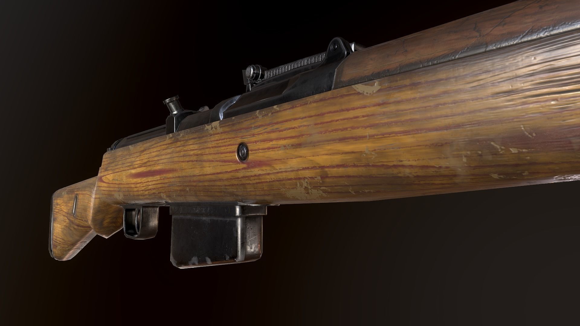 Gewehr 41 WW2 german Rifle Low-poly 3D model_7